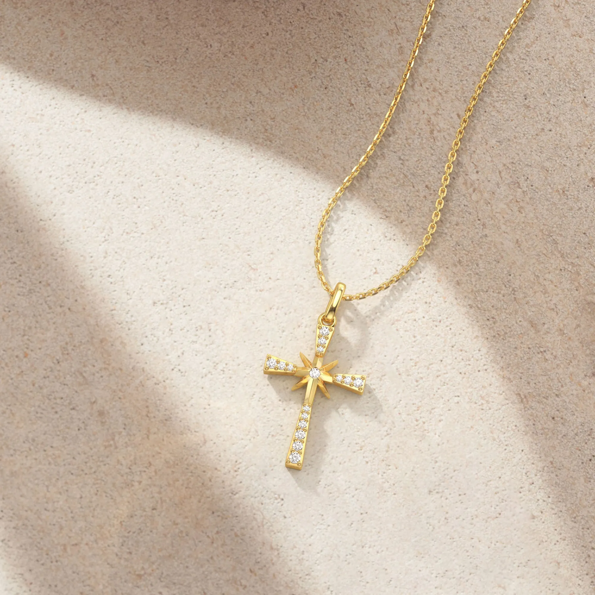 Guiding Star Cross Pendant Necklace sold by Vanimy Jewelry product image thumbnail 4