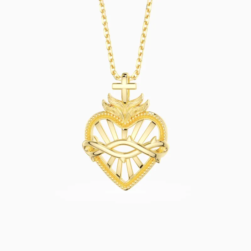 Radiant Sacred Heart Necklace sold by Vanimy Jewelry
