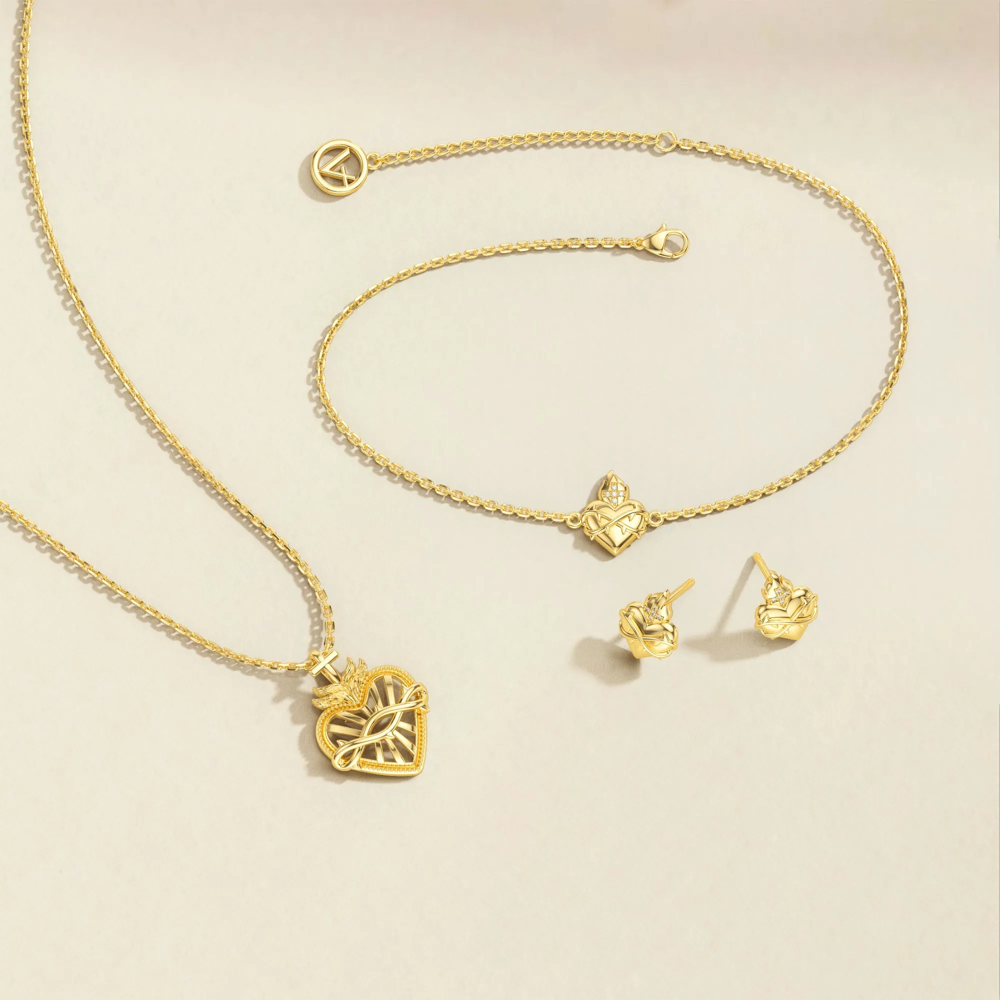 Radiant Sacred Heart Necklace sold by Vanimy Jewelry product image thumbnail 4