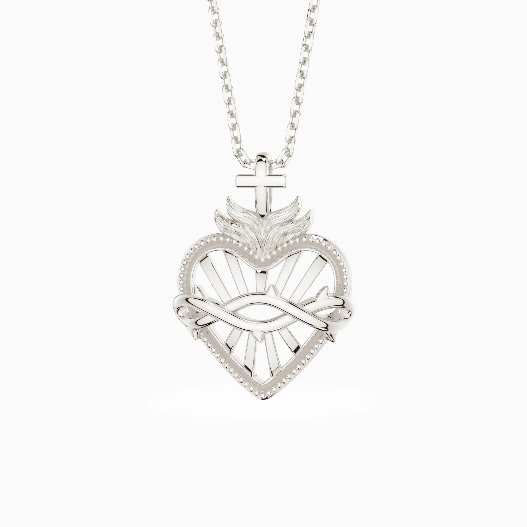 Radiant Sacred Heart Necklace sold by Vanimy Jewelry product image thumbnail 5