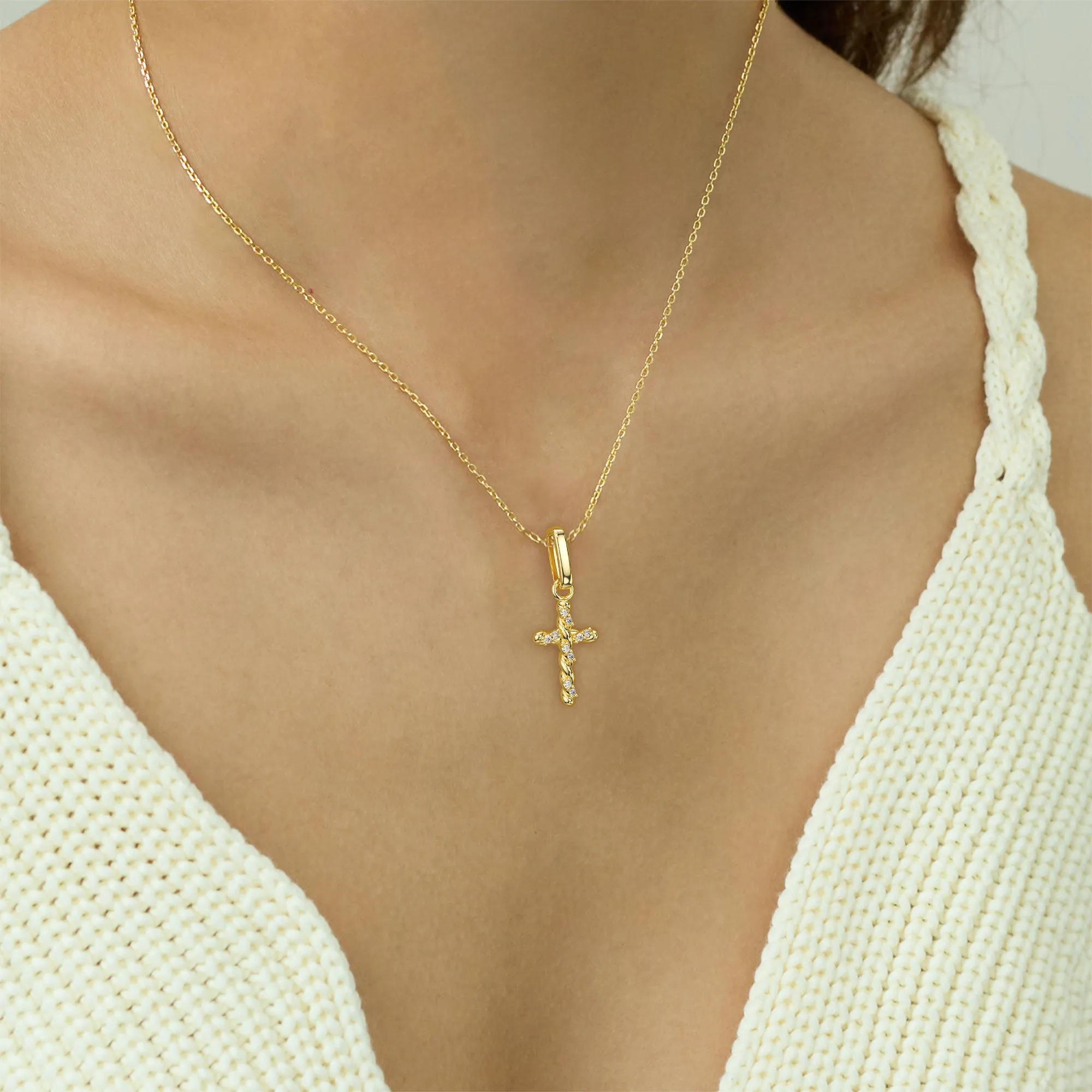 Knot Cross Charm Pendant sold by Vanimy Jewelry product image thumbnail 2