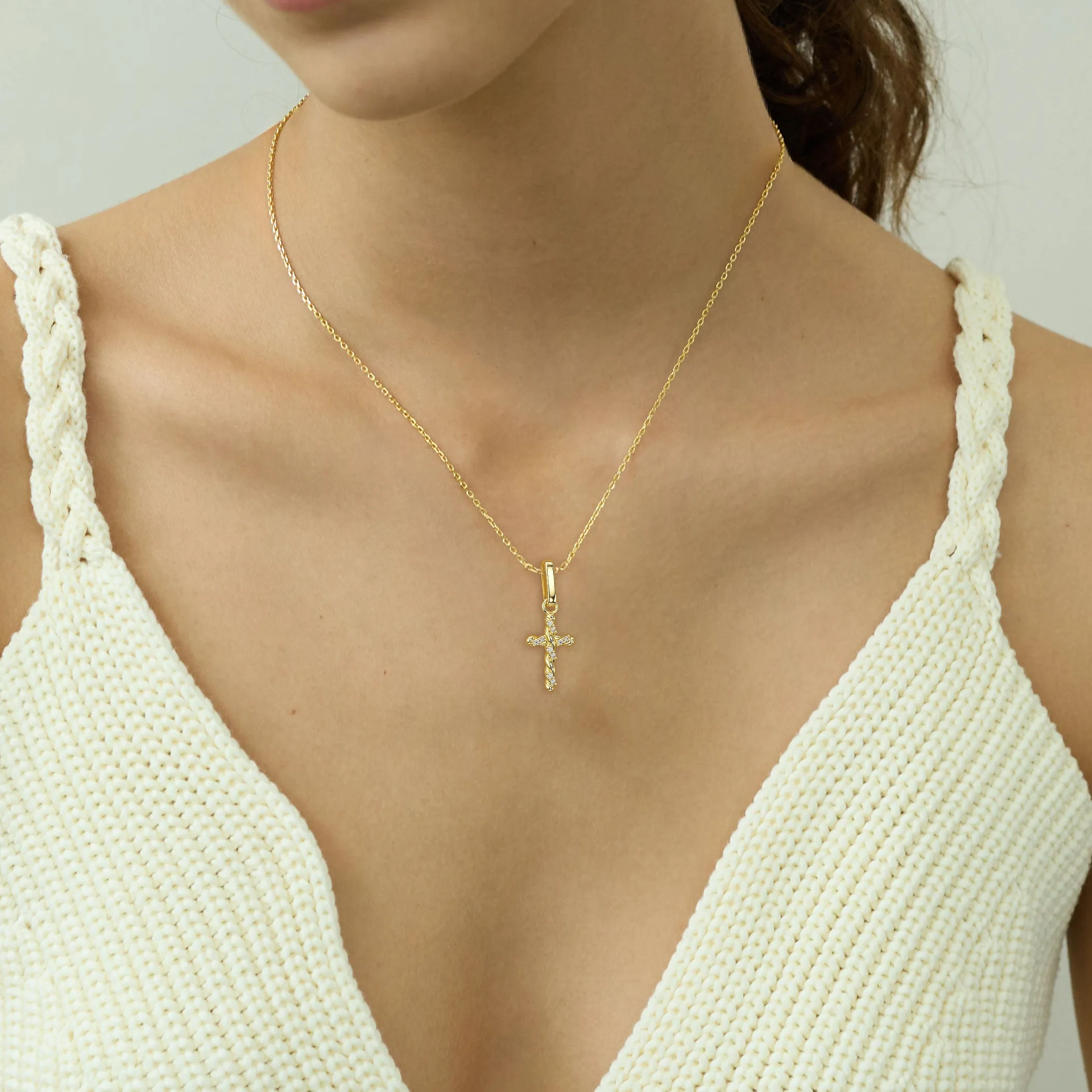 Knot Cross Charm Pendant sold by Vanimy Jewelry product image thumbnail 3