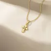 Floral Cross Charm Pendant sold by Vanimy Jewelry