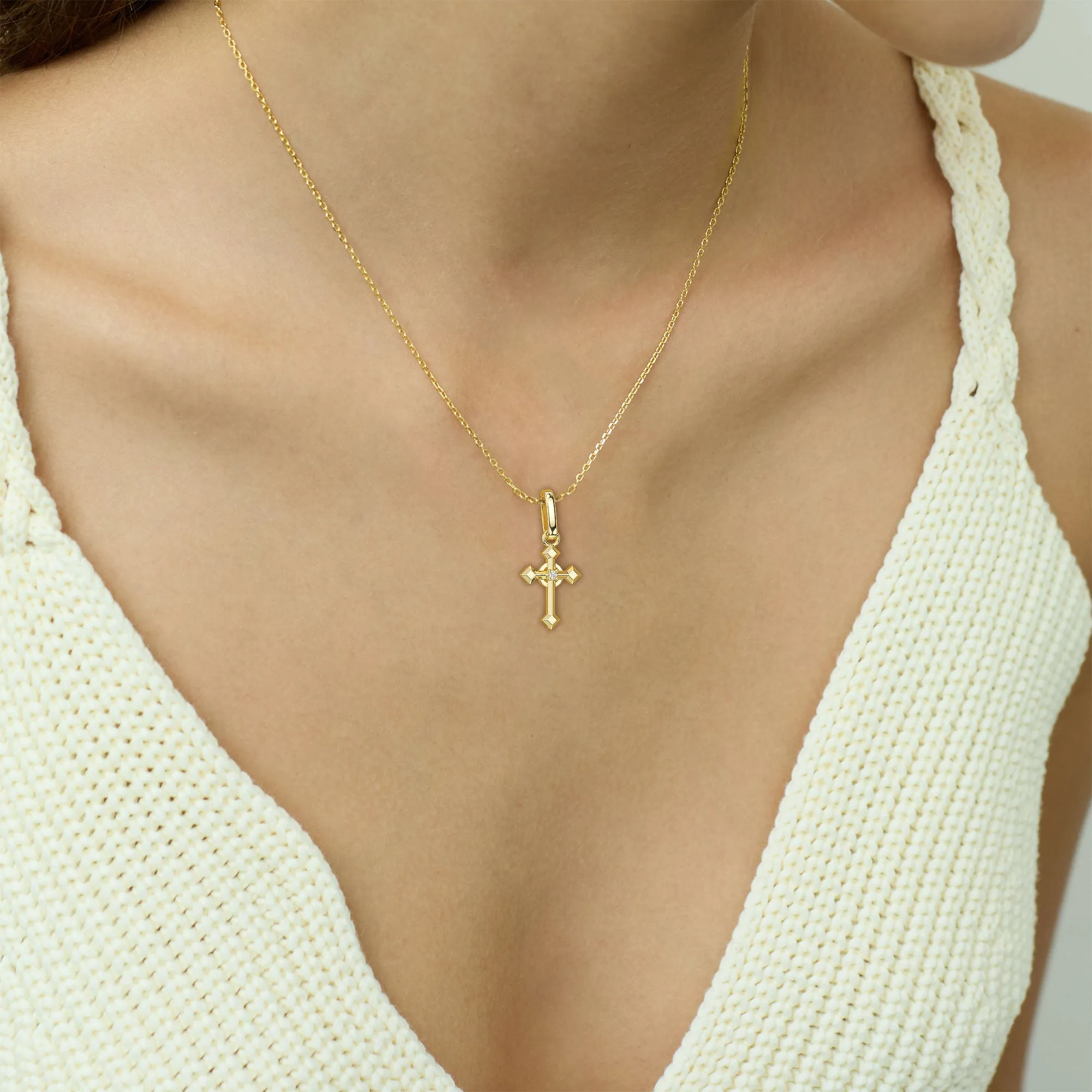 Celtic Cross Charm Pendant sold by Vanimy Jewelry product image thumbnail 2