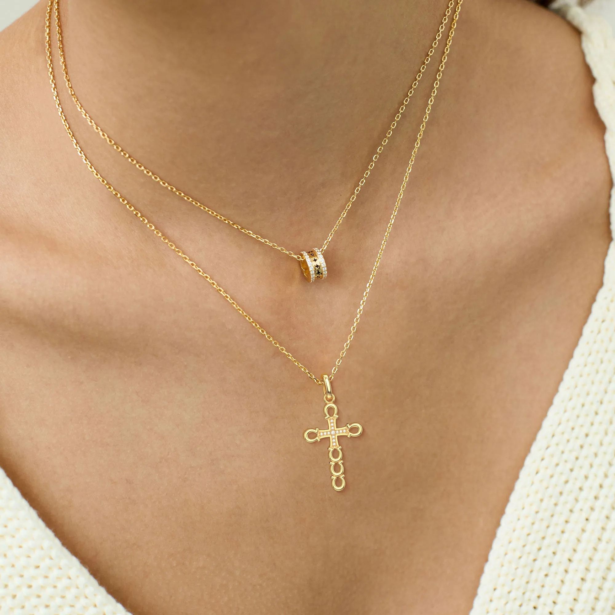 Horseshoe Cross Pendant Necklace sold by Vanimy Jewelry product image thumbnail 2