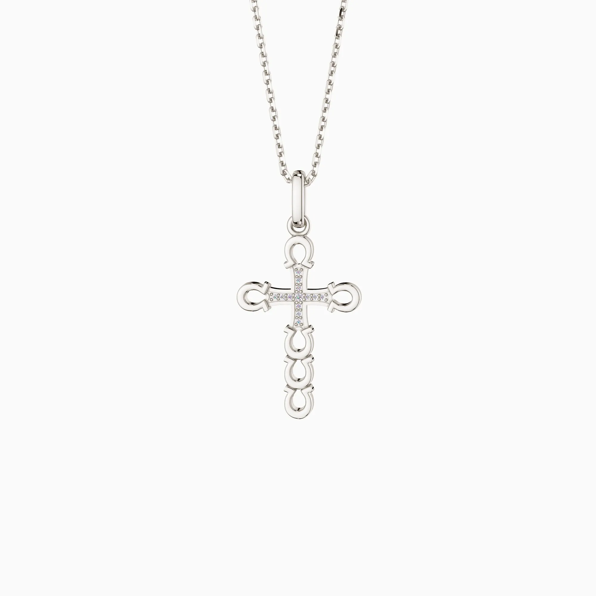 Horseshoe Cross Pendant Necklace sold by Vanimy Jewelry product image thumbnail 5