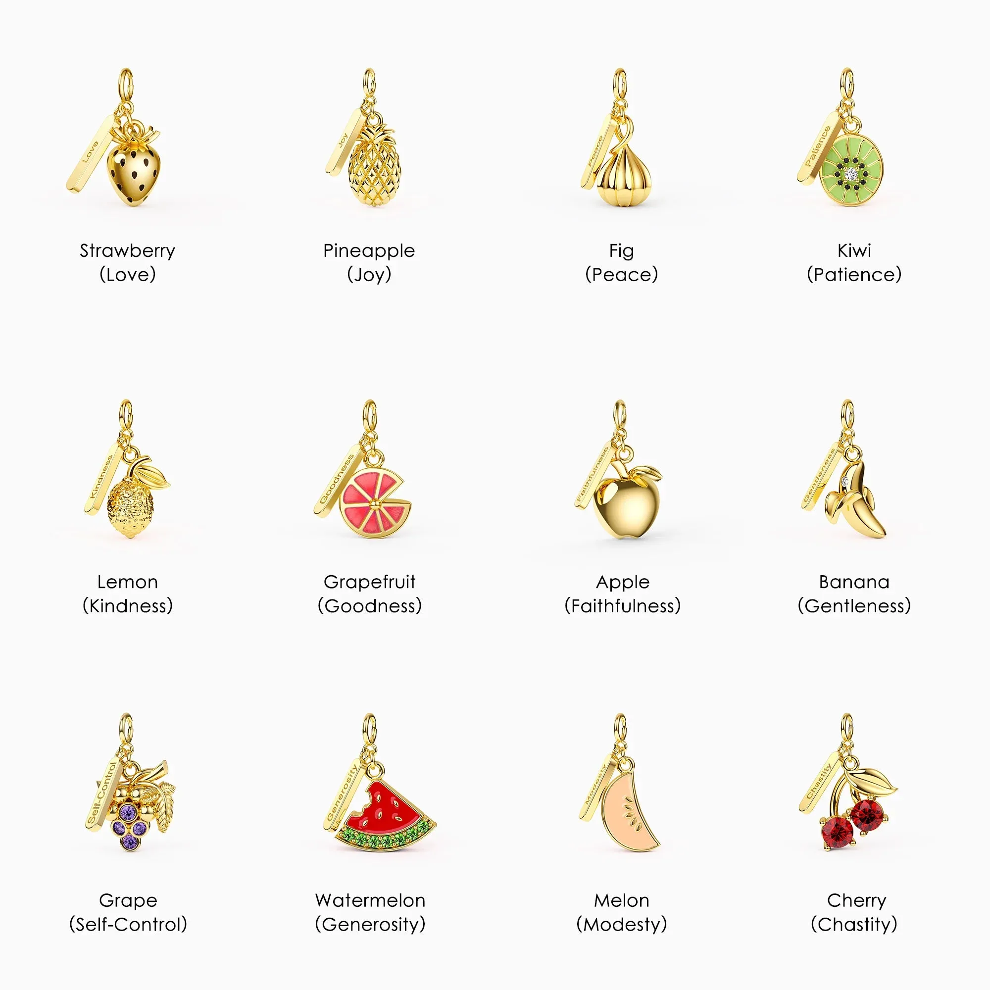 Fruits of The Spirit Charm sold by Vanimy Jewelry