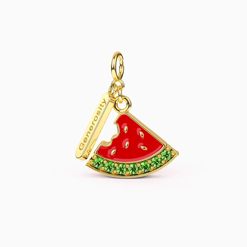 Fruits of The Spirit Generosity Watermelon Charm sold by Vanimy Jewelry