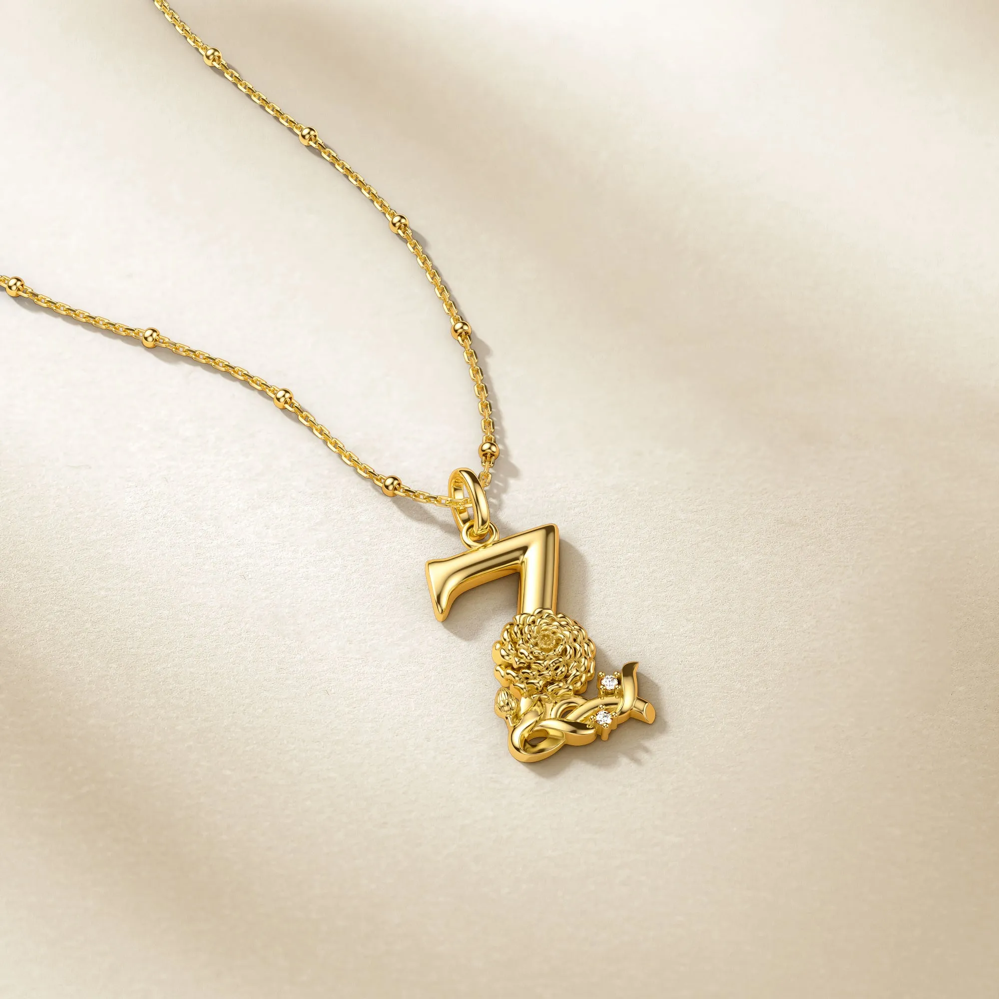 Zinnia Blossom Letter Z Pendant Necklace sold by Vanimy Jewelry product image thumbnail 3