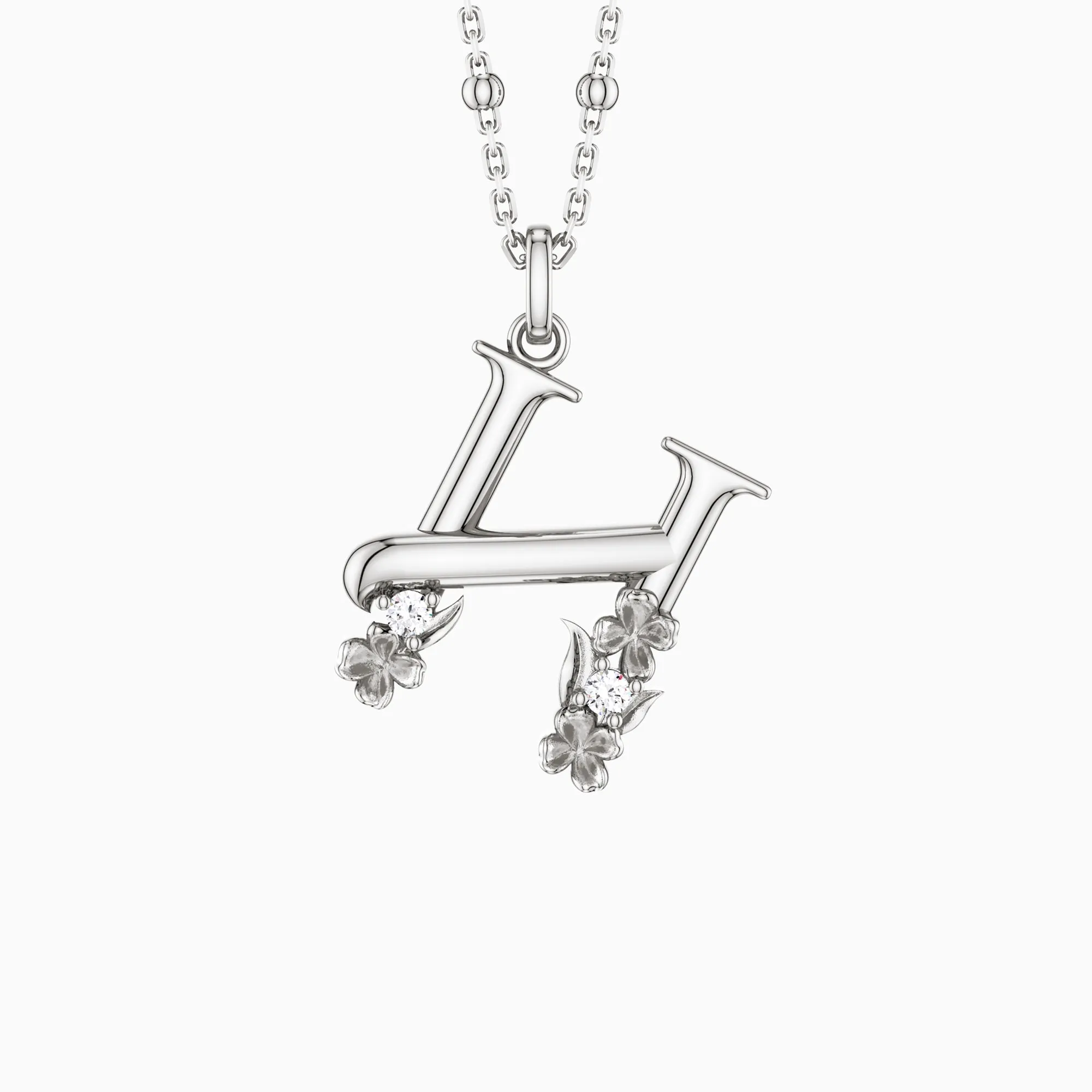 Hyssop Blossom Letter H Pendant Necklace sold by Vanimy Jewelry product image thumbnail 5