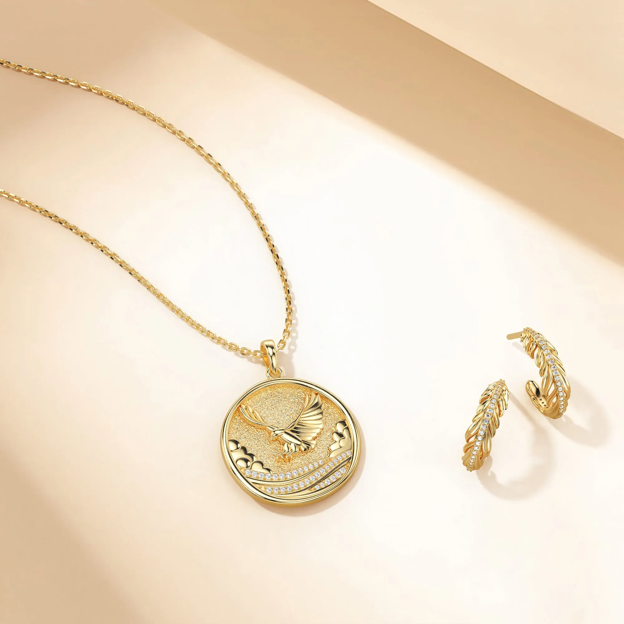 Promised Land Sky’s Ascension Eagle Pendant Necklace sold by Vanimy Jewelry product image thumbnail 4