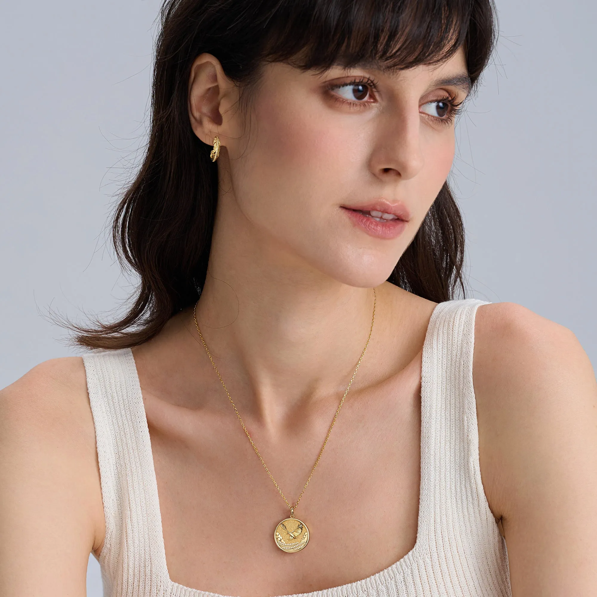 Promised Land Sky’s Ascension Eagle Pendant Necklace sold by Vanimy Jewelry product image thumbnail 3