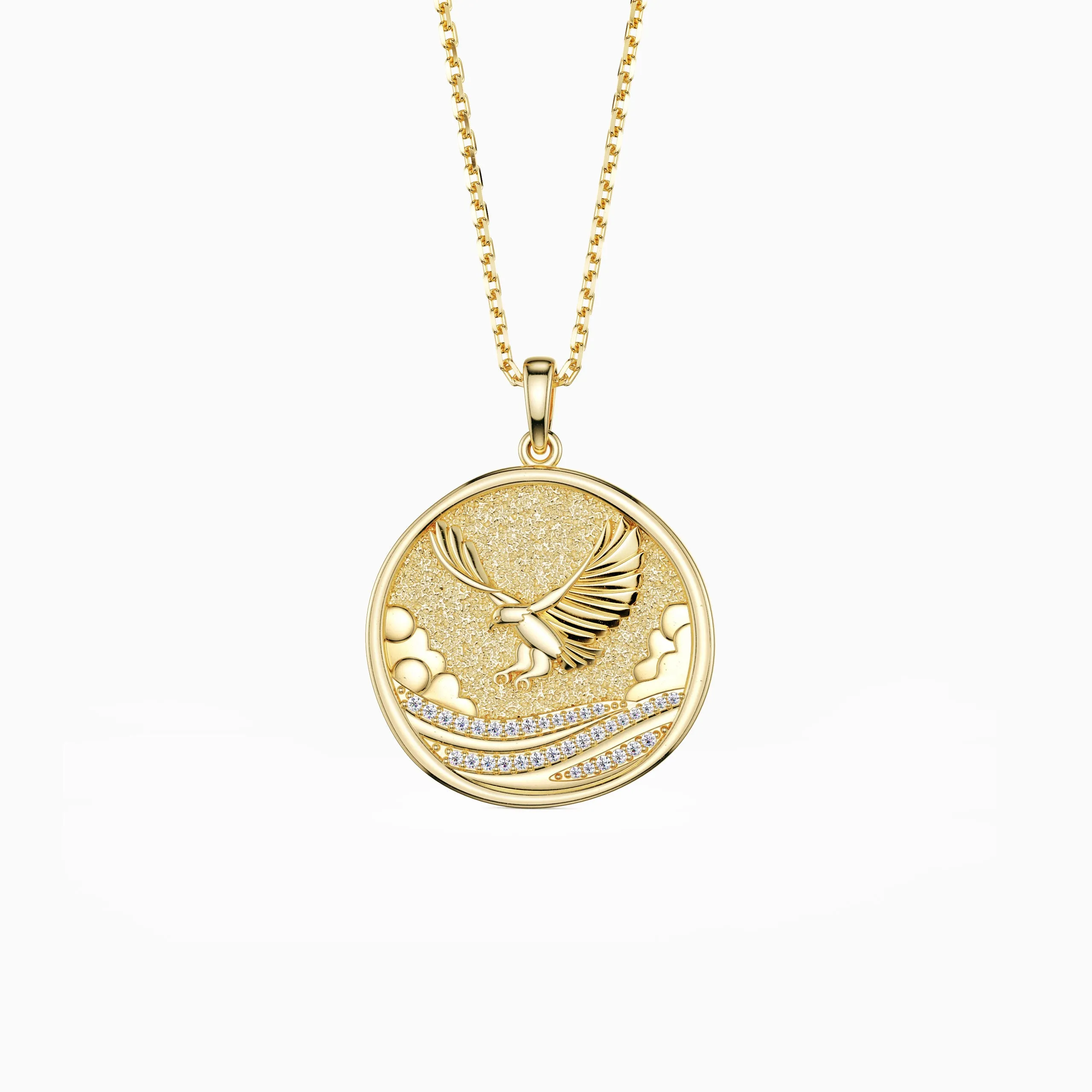 Promised Land Sky’s Ascension Eagle Pendant Necklace sold by Vanimy Jewelry