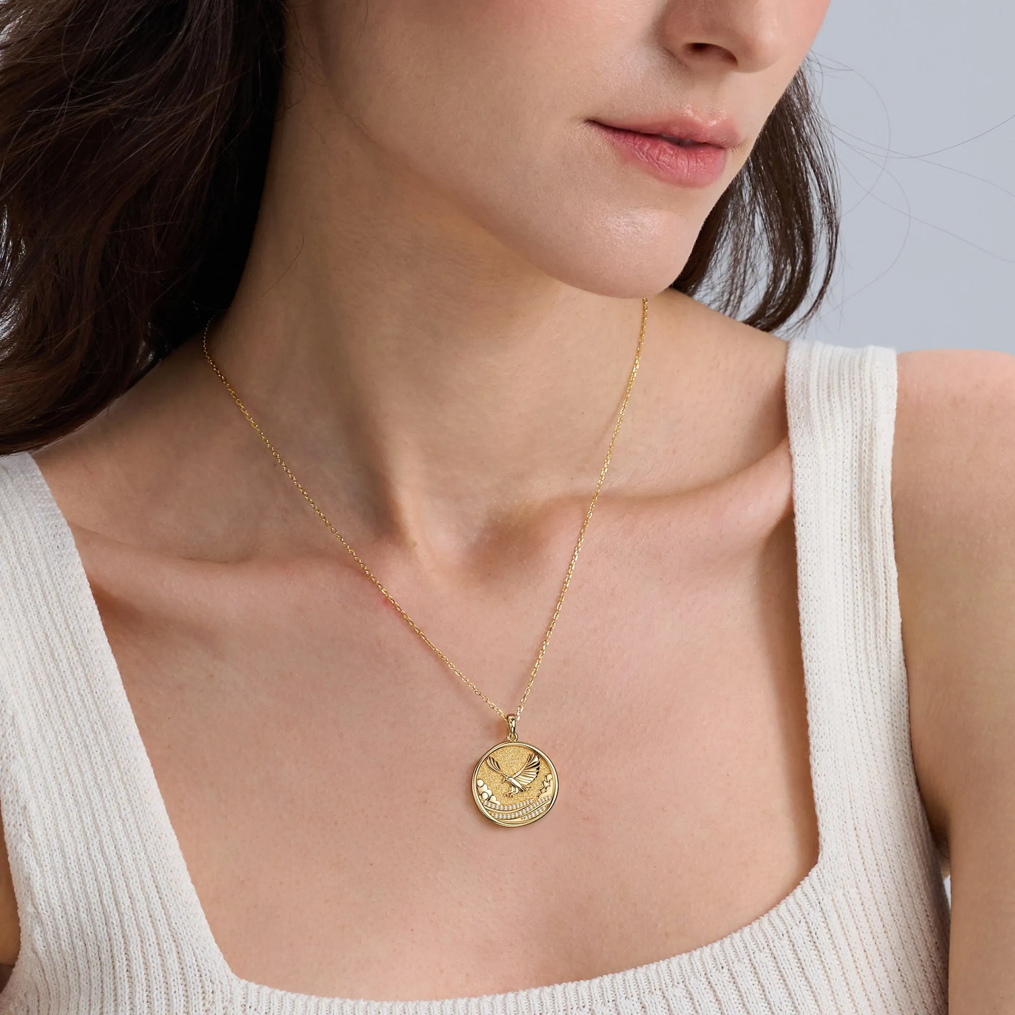 Promised Land Sky’s Ascension Eagle Pendant Necklace sold by Vanimy Jewelry product image thumbnail 2