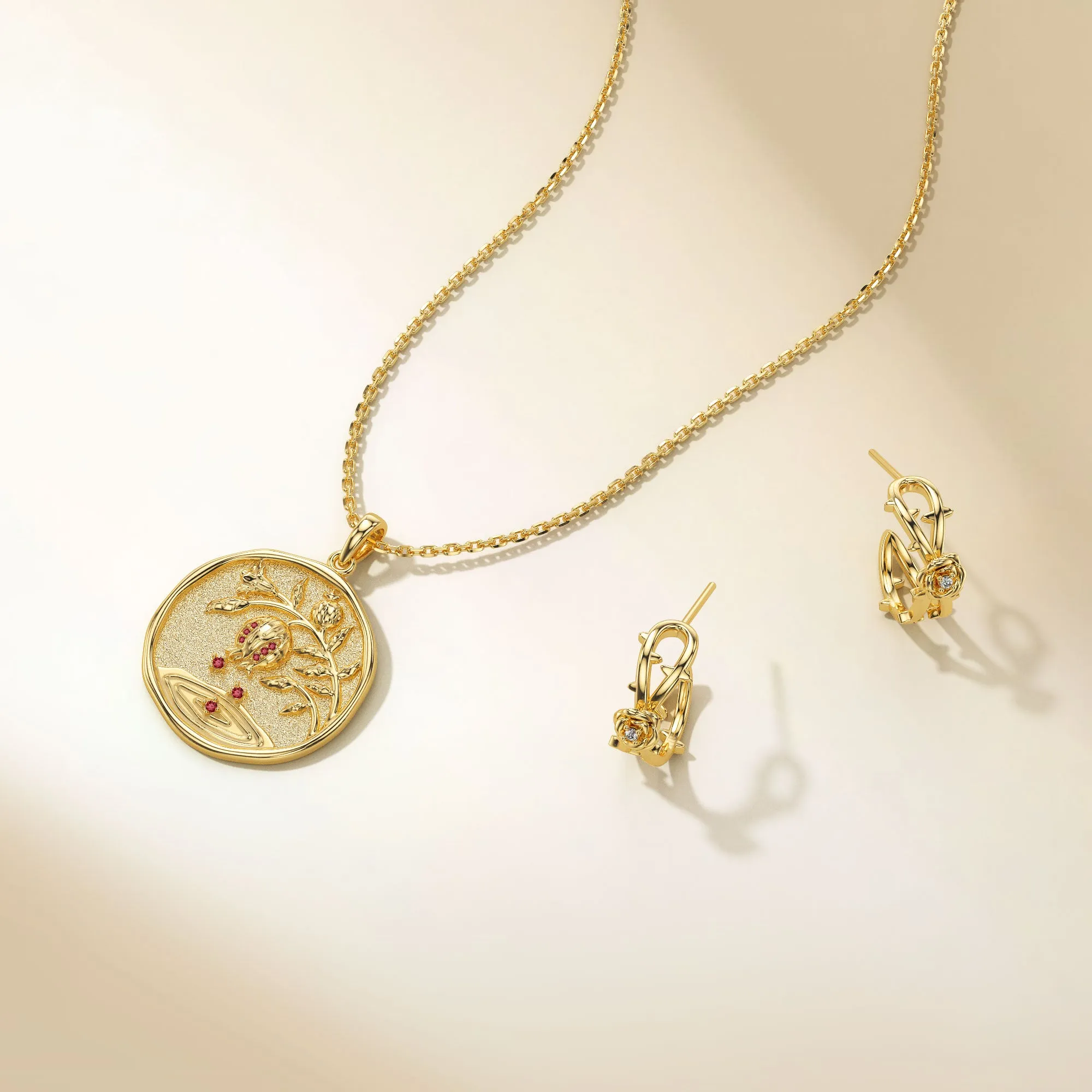 Promised Land Earth's Bloom Half Hoop Stud Earrings sold by Vanimy Jewelry product image thumbnail 5