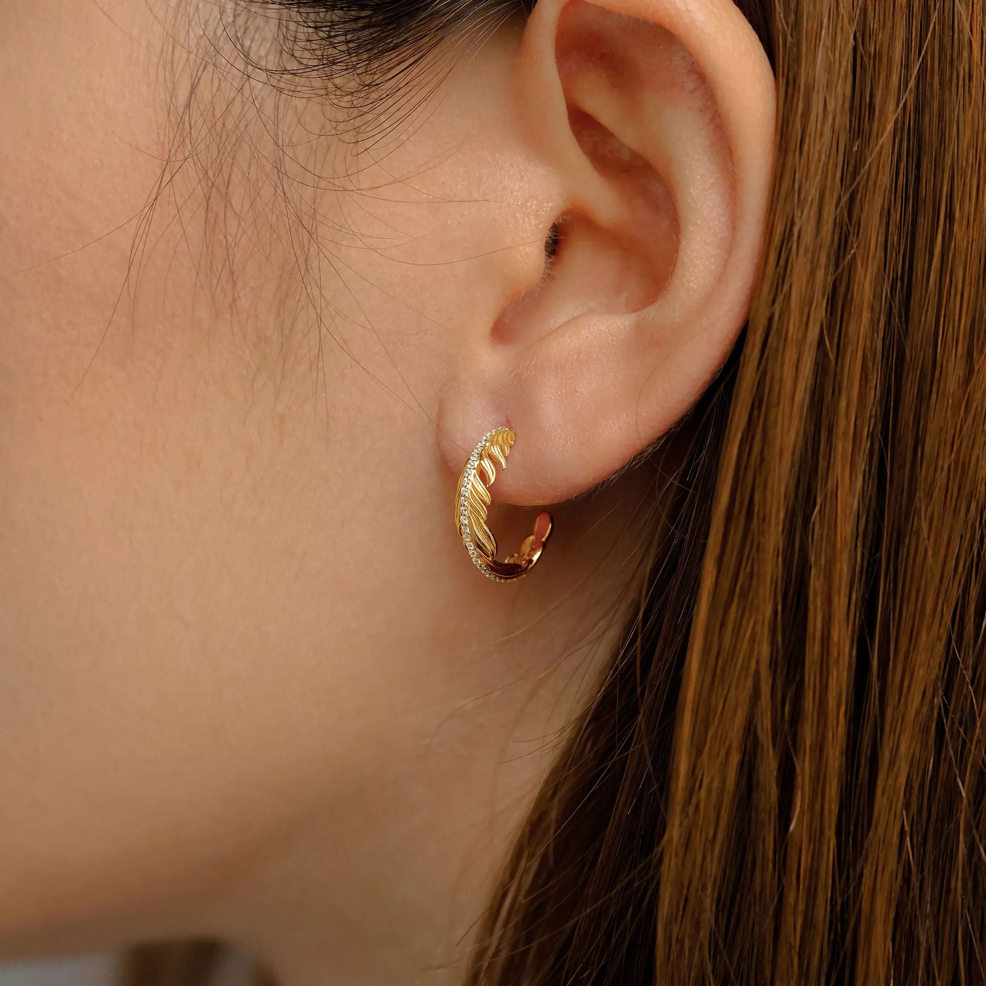 Promised Land Sky's Ascension Half Hoop Stud Earrings sold by Vanimy Jewelry product image thumbnail 3