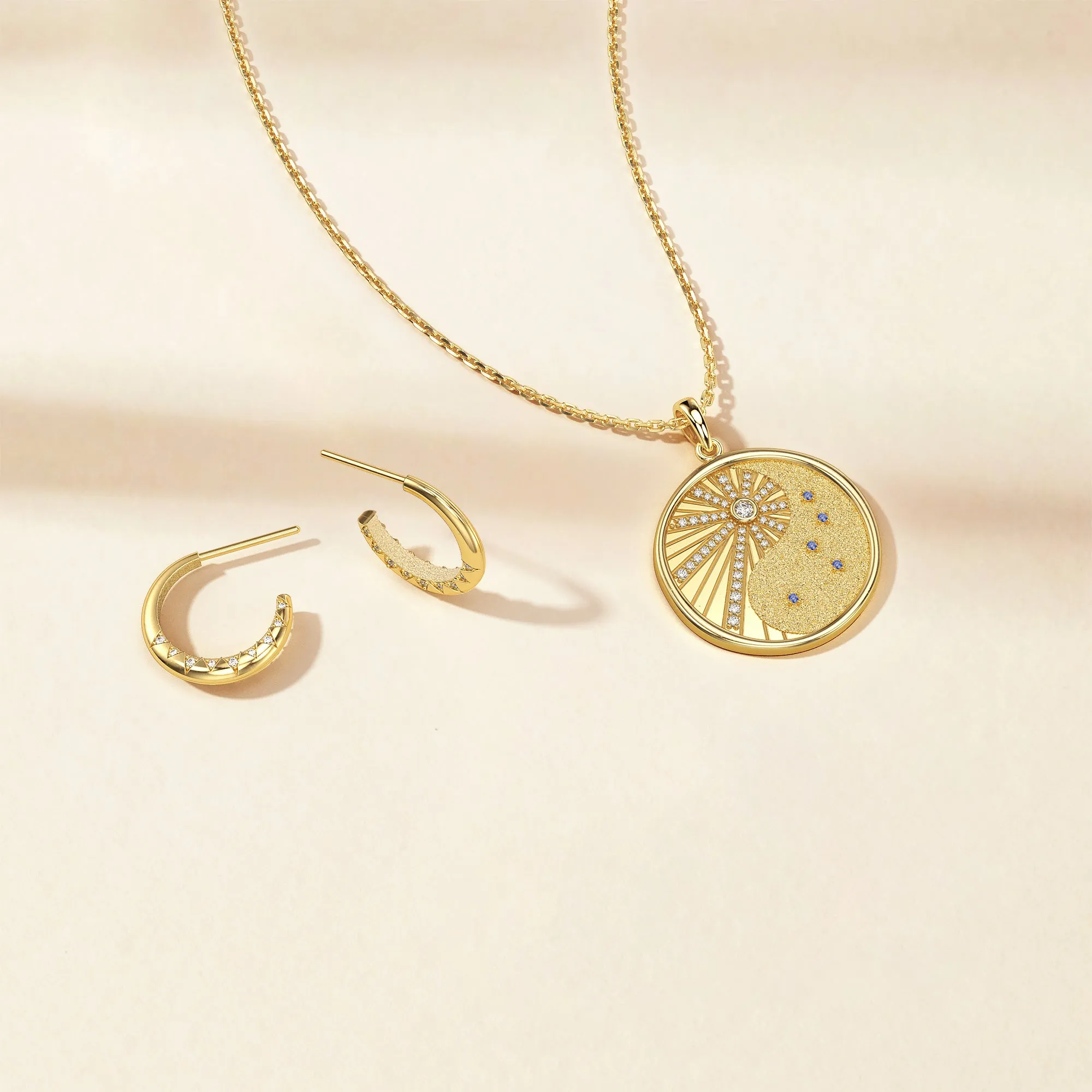 Promised Land Genesis Light Half Hoop Stud Earrings sold by Vanimy Jewelry product image thumbnail 5