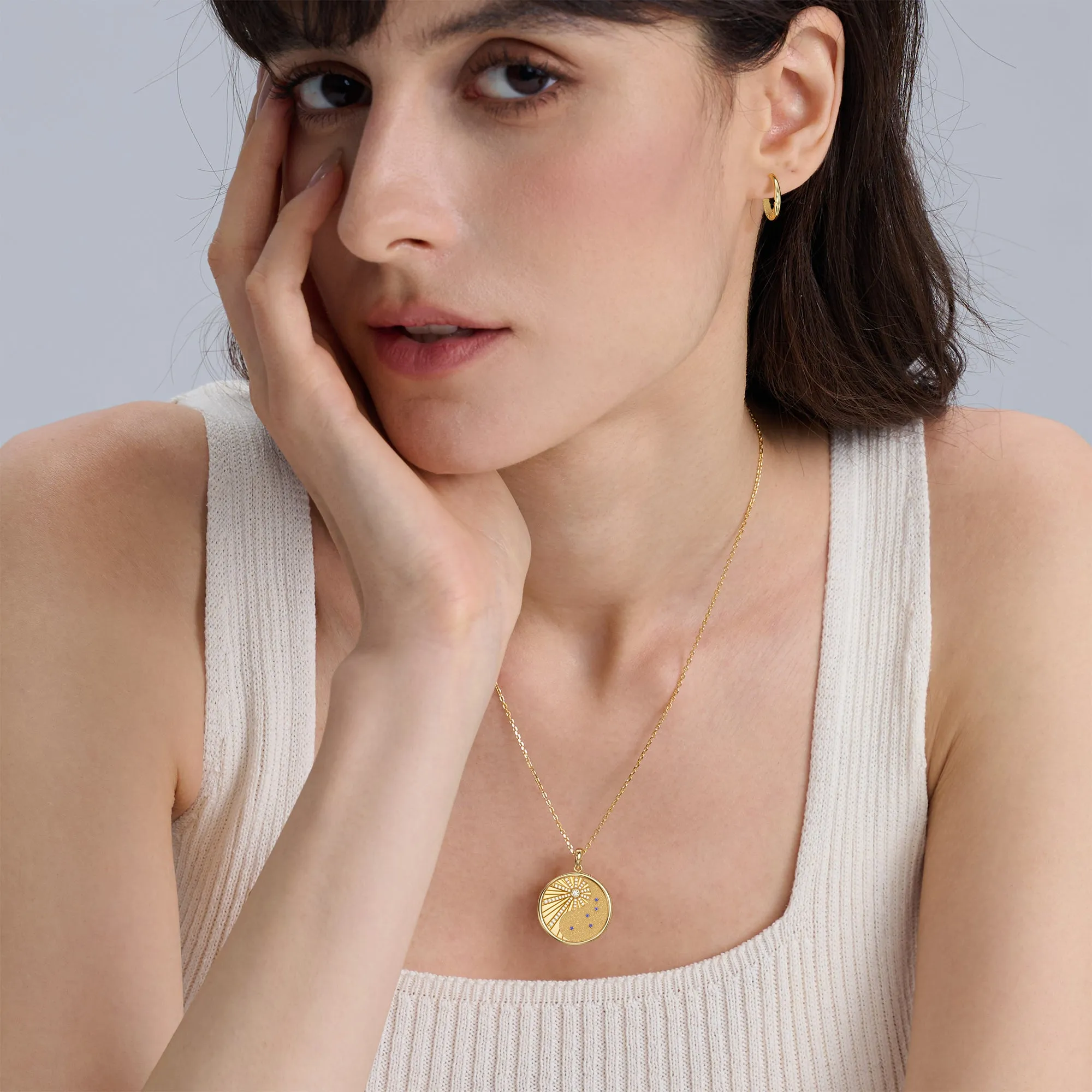 Promised Land Genesis Light Half Hoop Stud Earrings sold by Vanimy Jewelry product image thumbnail 4