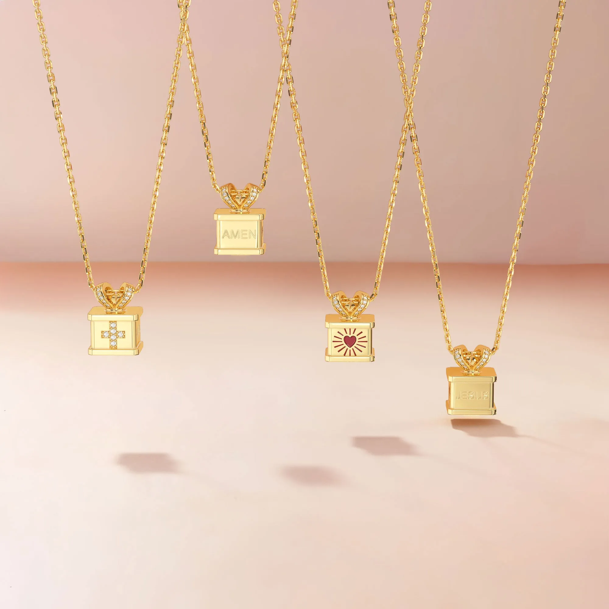 Gift Box Spinner Necklace sold by Vanimy Jewelry product image thumbnail 4