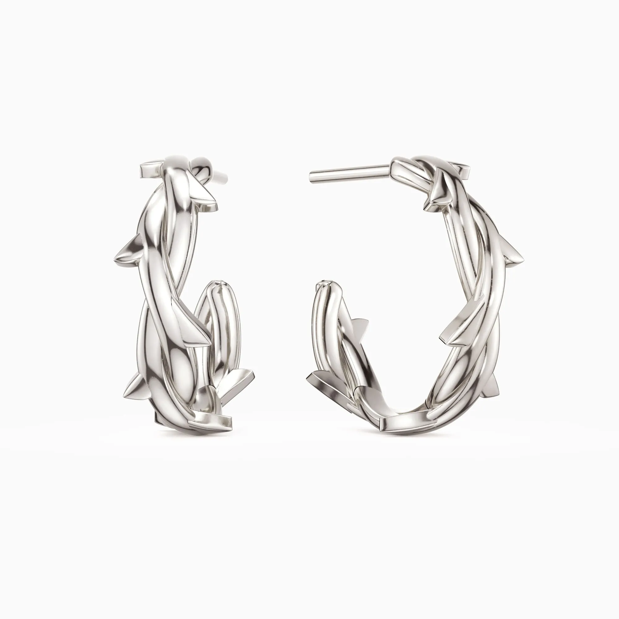 Thorned Half Hoop Stud Earrings sold by Vanimy Jewelry product image thumbnail 5