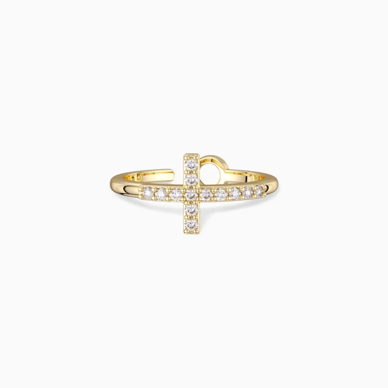 Divine Infinity Cross Ring sold by Vanimy Jewelry