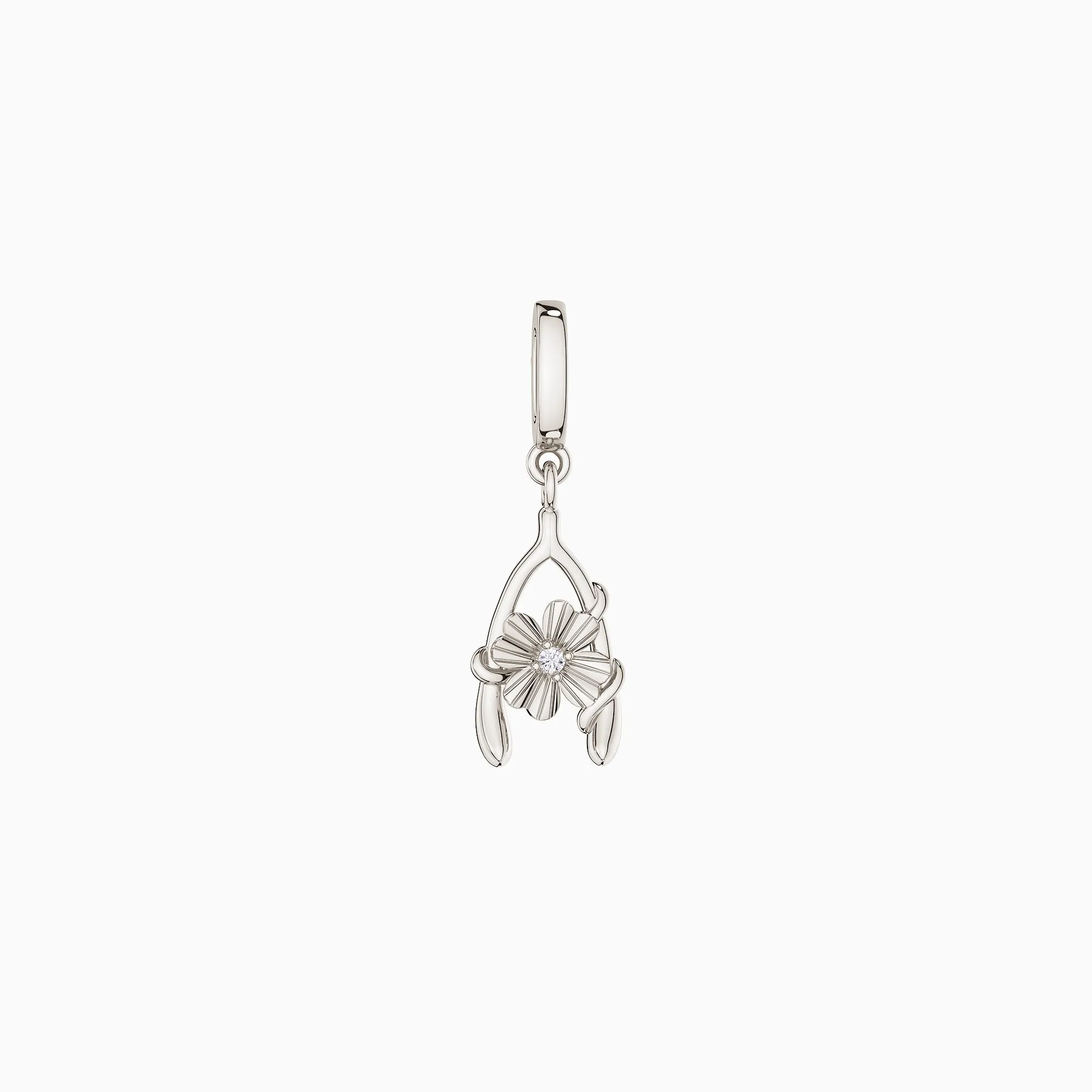 Wishbone Clover Charm Pendant sold by Vanimy Jewelry product image thumbnail 4