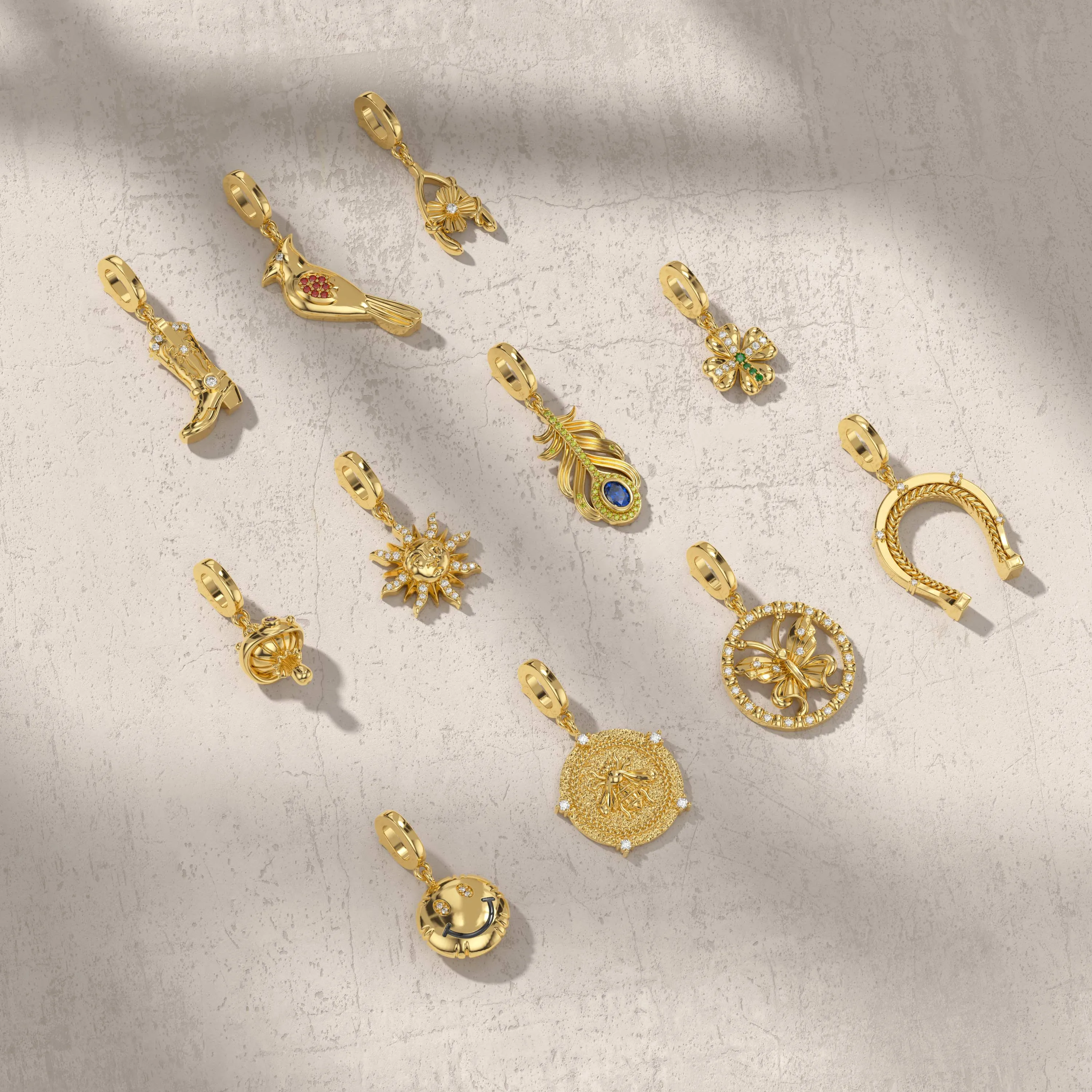 Wishbone Clover Charm Pendant sold by Vanimy Jewelry product image thumbnail 3