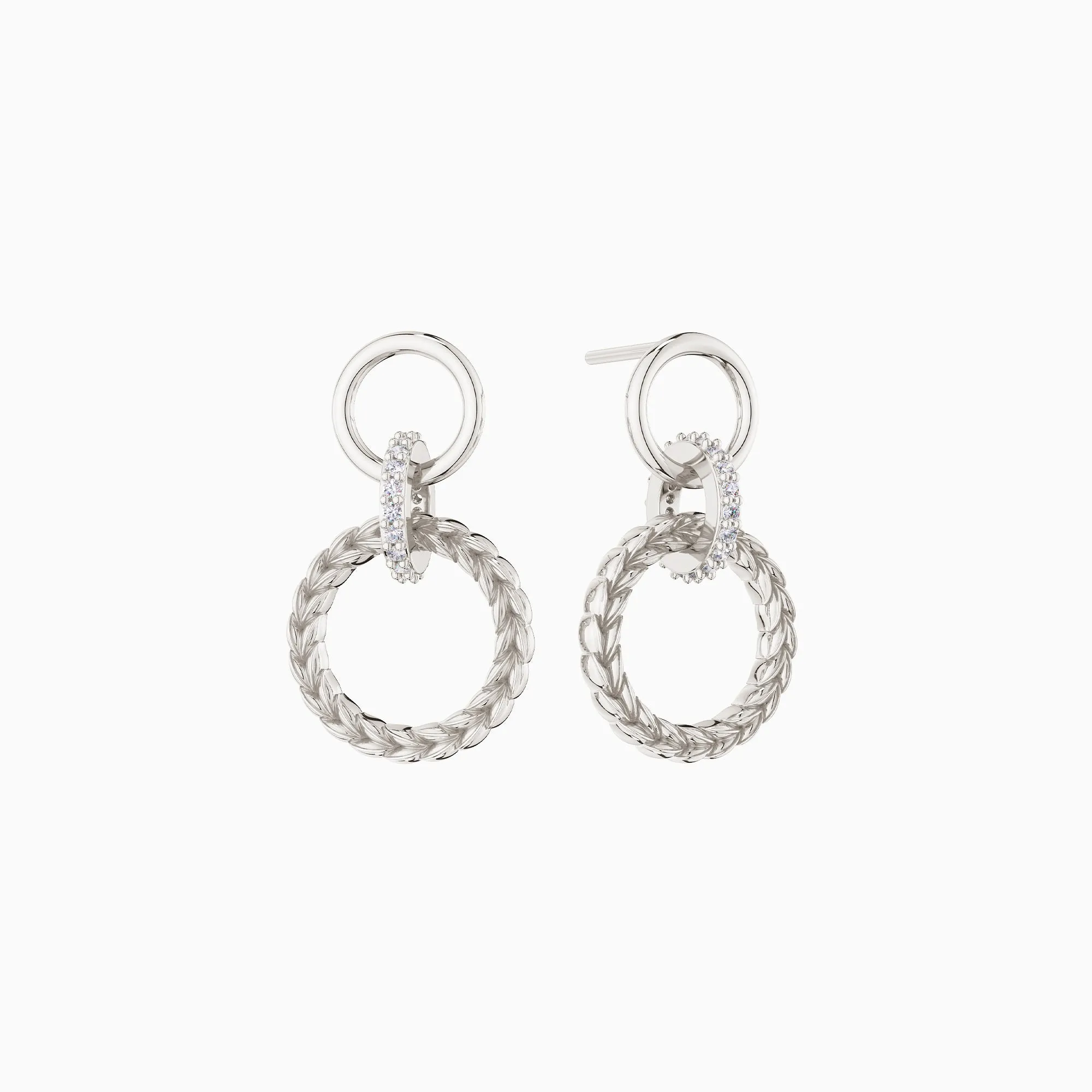 Manna Interlocking Halo Stud Earrings sold by Vanimy Jewelry product image thumbnail 5