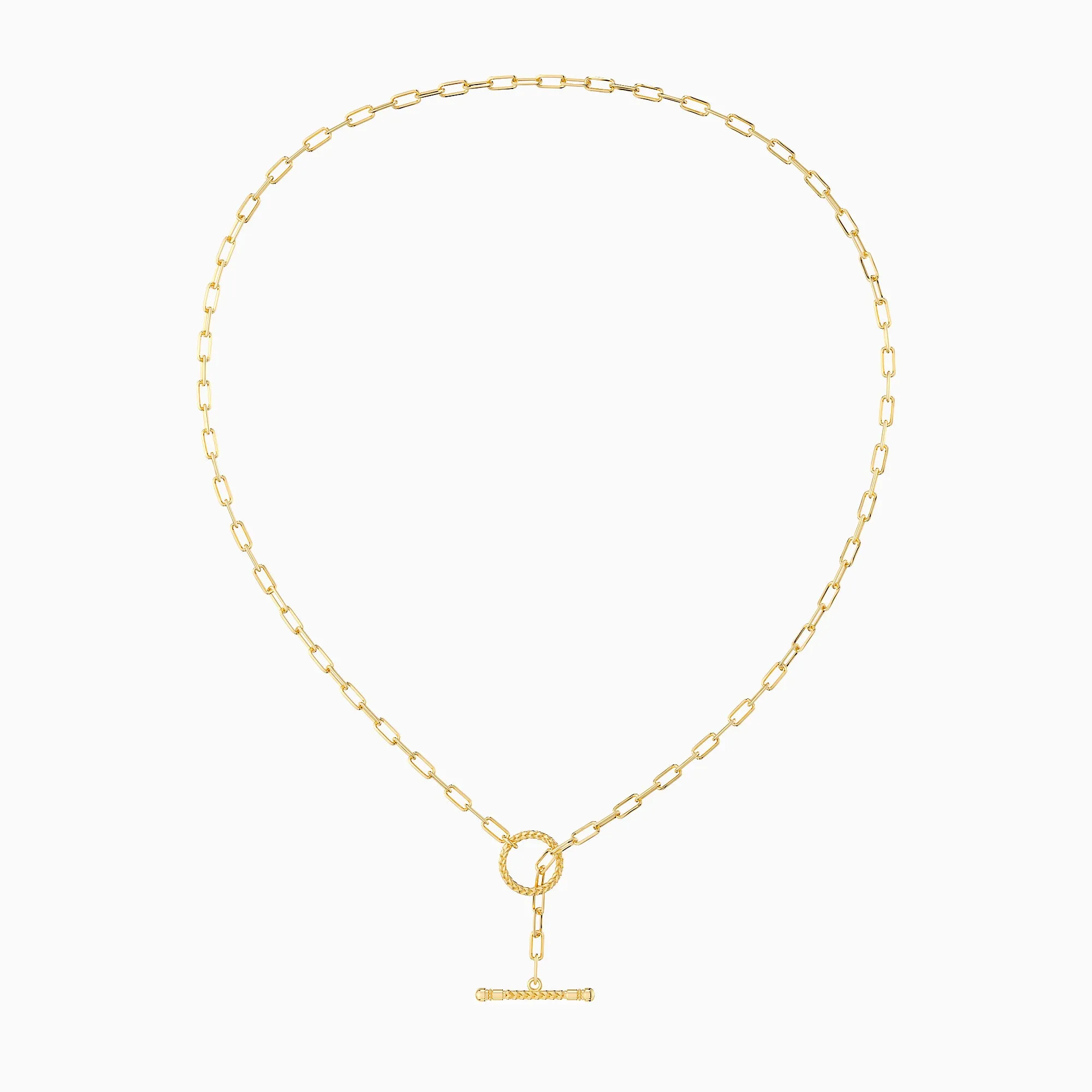 Manna Charm Builder Paperclip Chain Toggle Necklace sold by Vanimy Jewelry