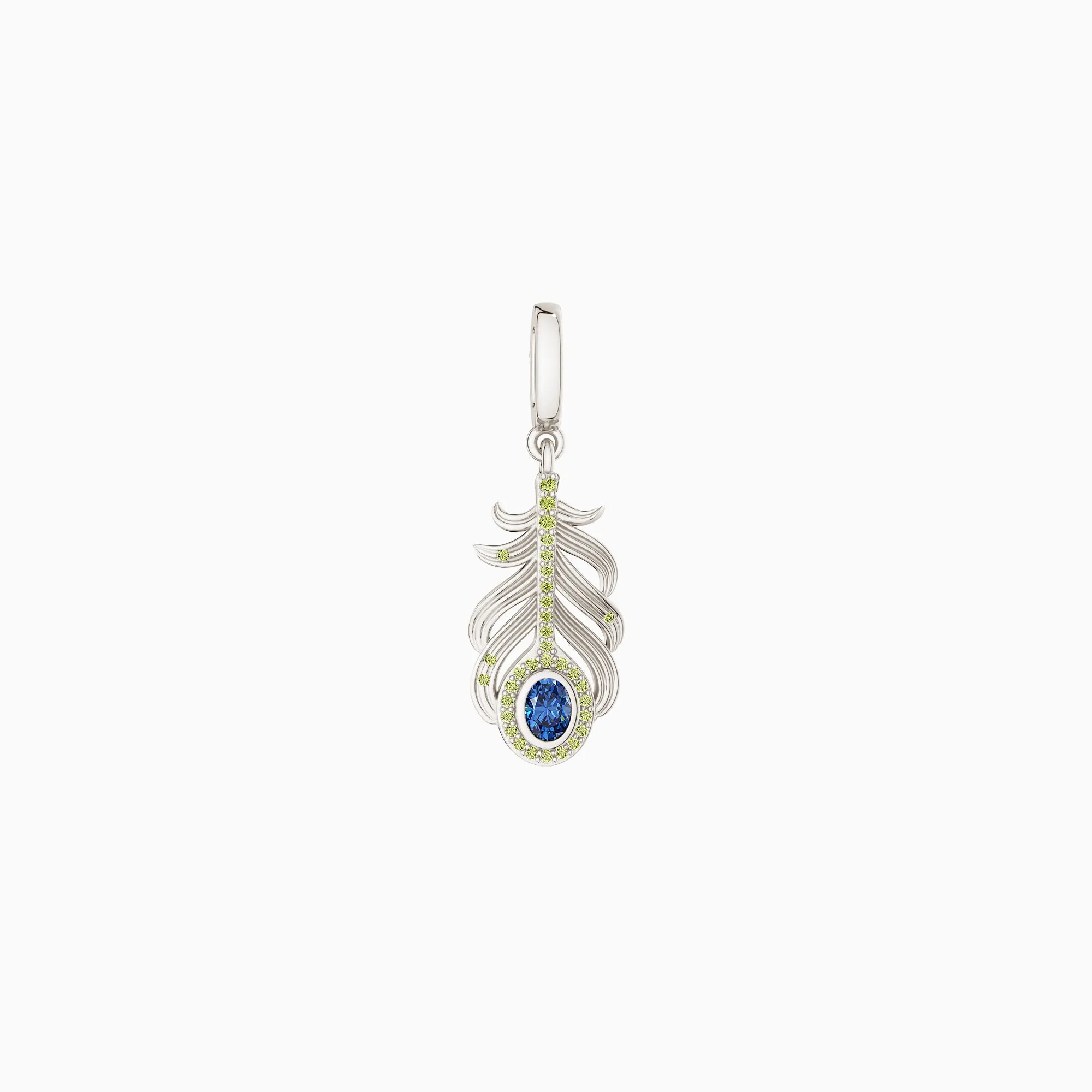 Peacock Feather Charm Pendant sold by Vanimy Jewelry product image thumbnail 5