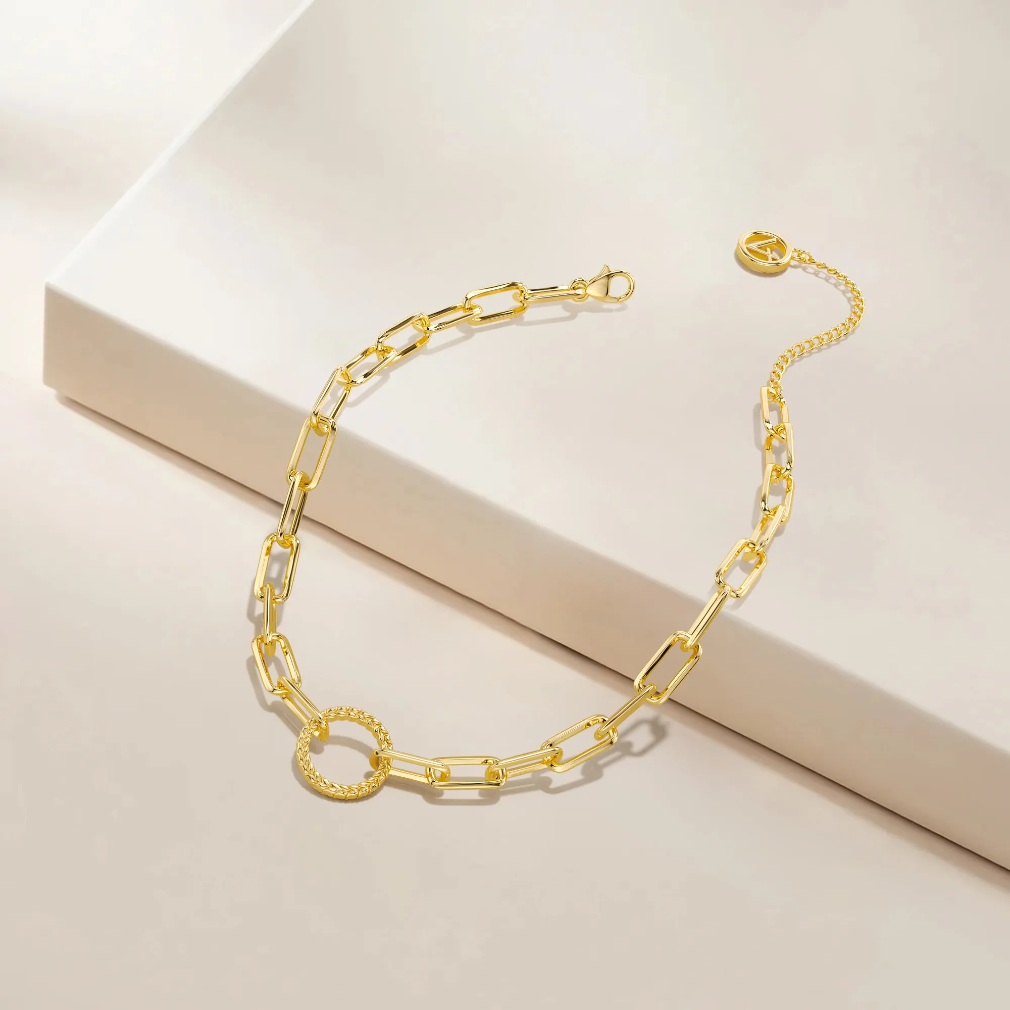 Manna Charm Builder Paperclip Chain Bracelet sold by Vanimy Jewelry product image thumbnail 4