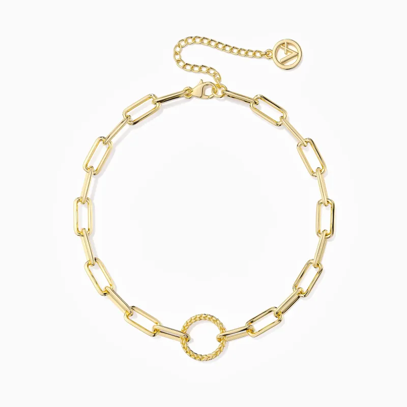 Manna Charm Builder Paperclip Chain Bracelet sold by Vanimy Jewelry
