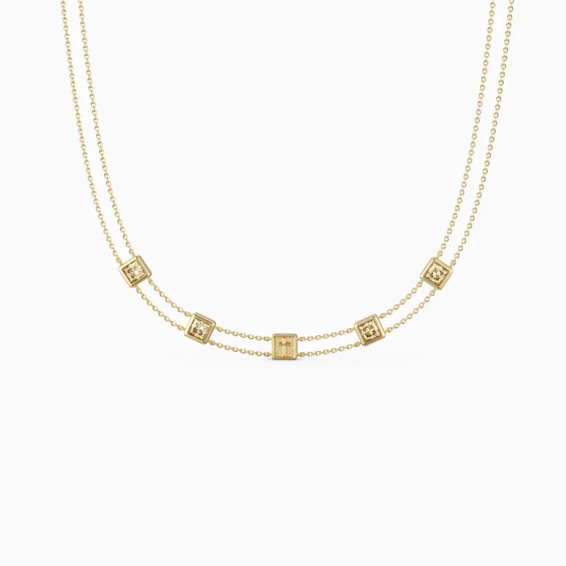Divine Layered Cross Choker sold by Vanimy Jewelry