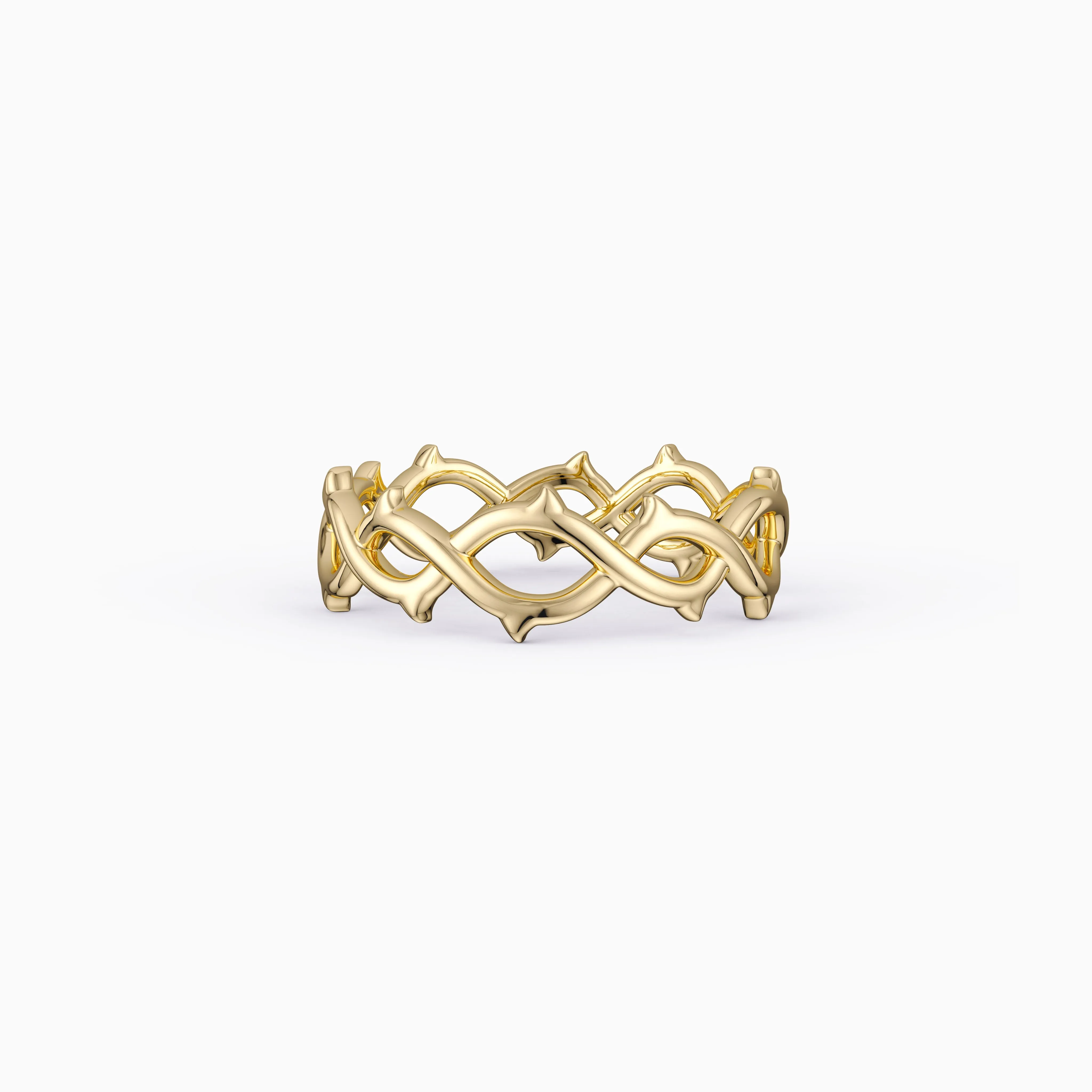 Gold Vermeil Crown of Thorns Ring sold by Vanimy Jewelry