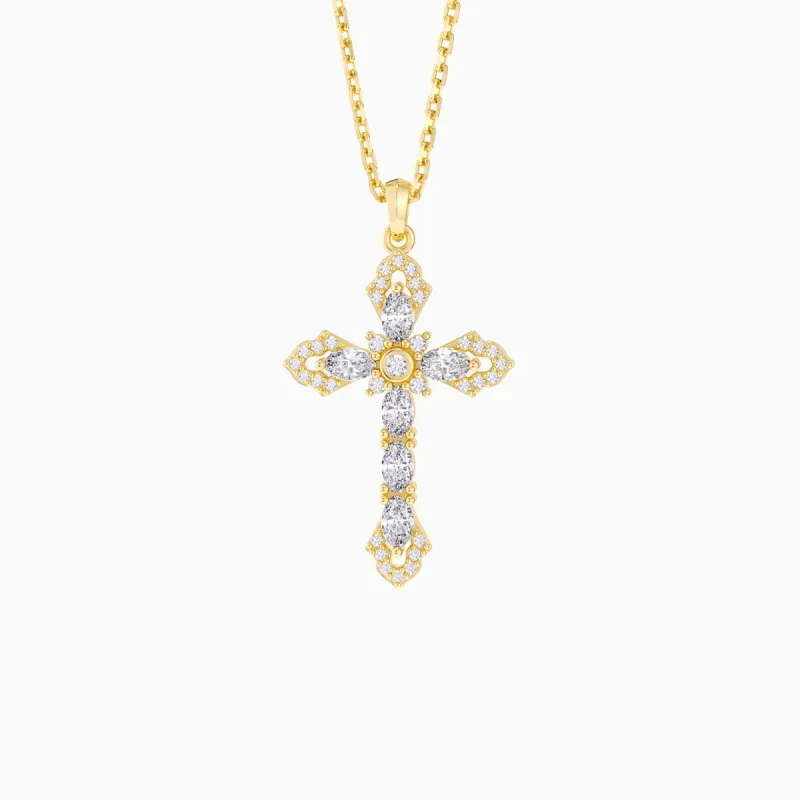 Helena Cross Pendant Necklace sold by Vanimy Jewelry