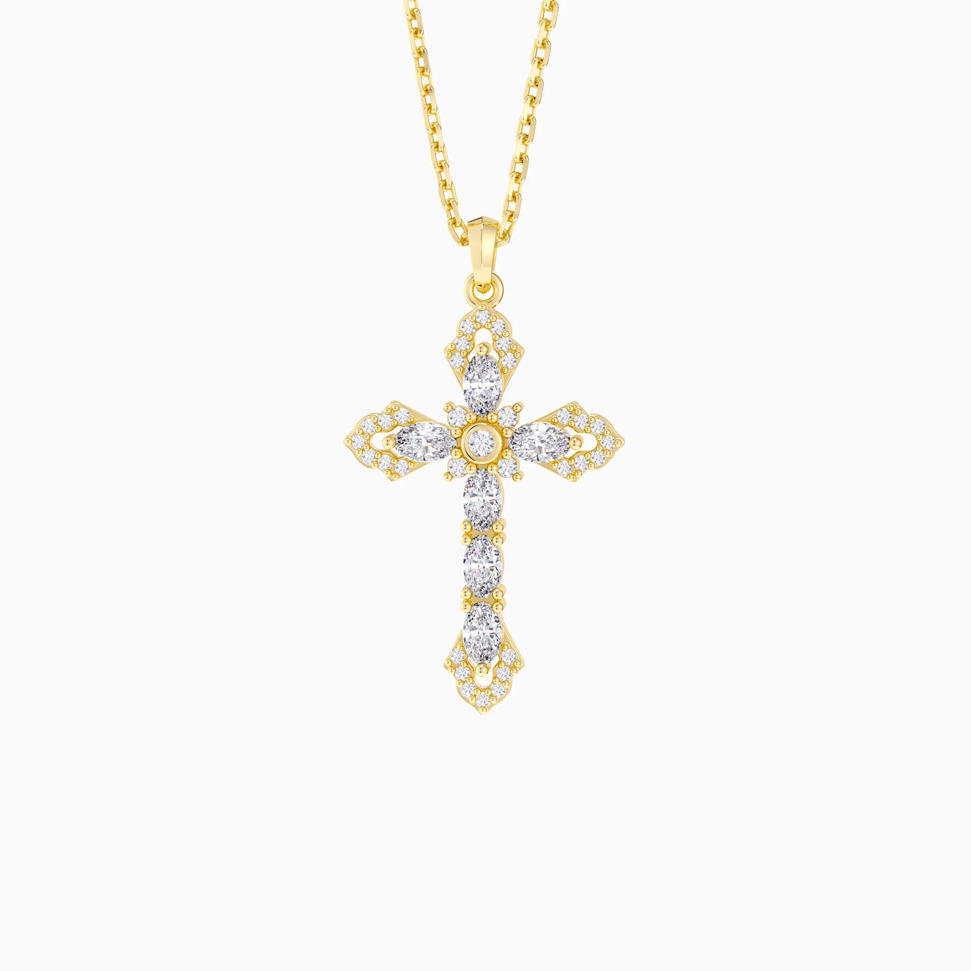 Helena Cross Pendant Necklace sold by Vanimy Jewelry