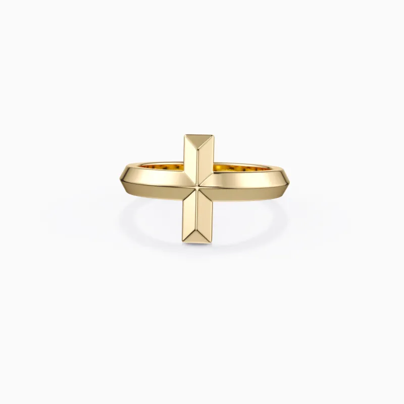 Three-Dimensional Cross Ring sold by Vanimy Jewelry
