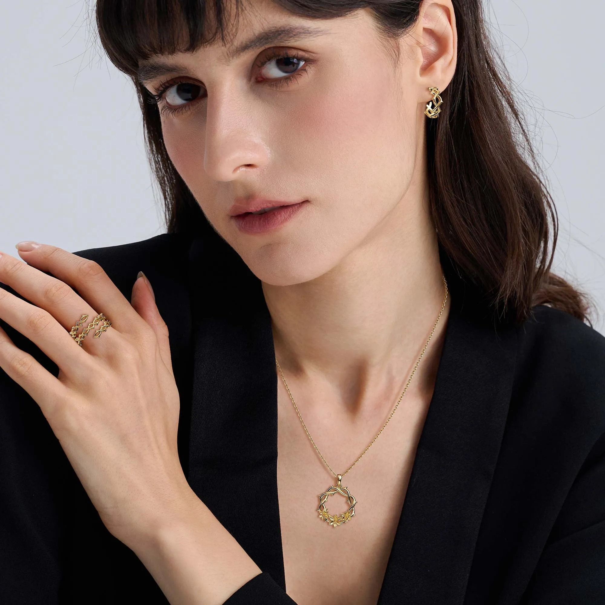 Crown of Thorns Tulip Pendant Necklace sold by Vanimy Jewelry product image thumbnail 3