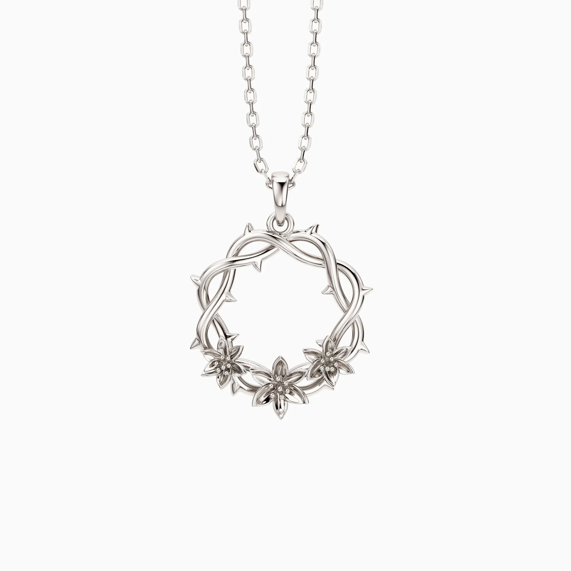 Crown of Thorns Tulip Pendant Necklace sold by Vanimy Jewelry product image thumbnail 5