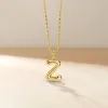 Bubble Initial Letter Z Pendant Necklace sold by Vanimy Jewelry