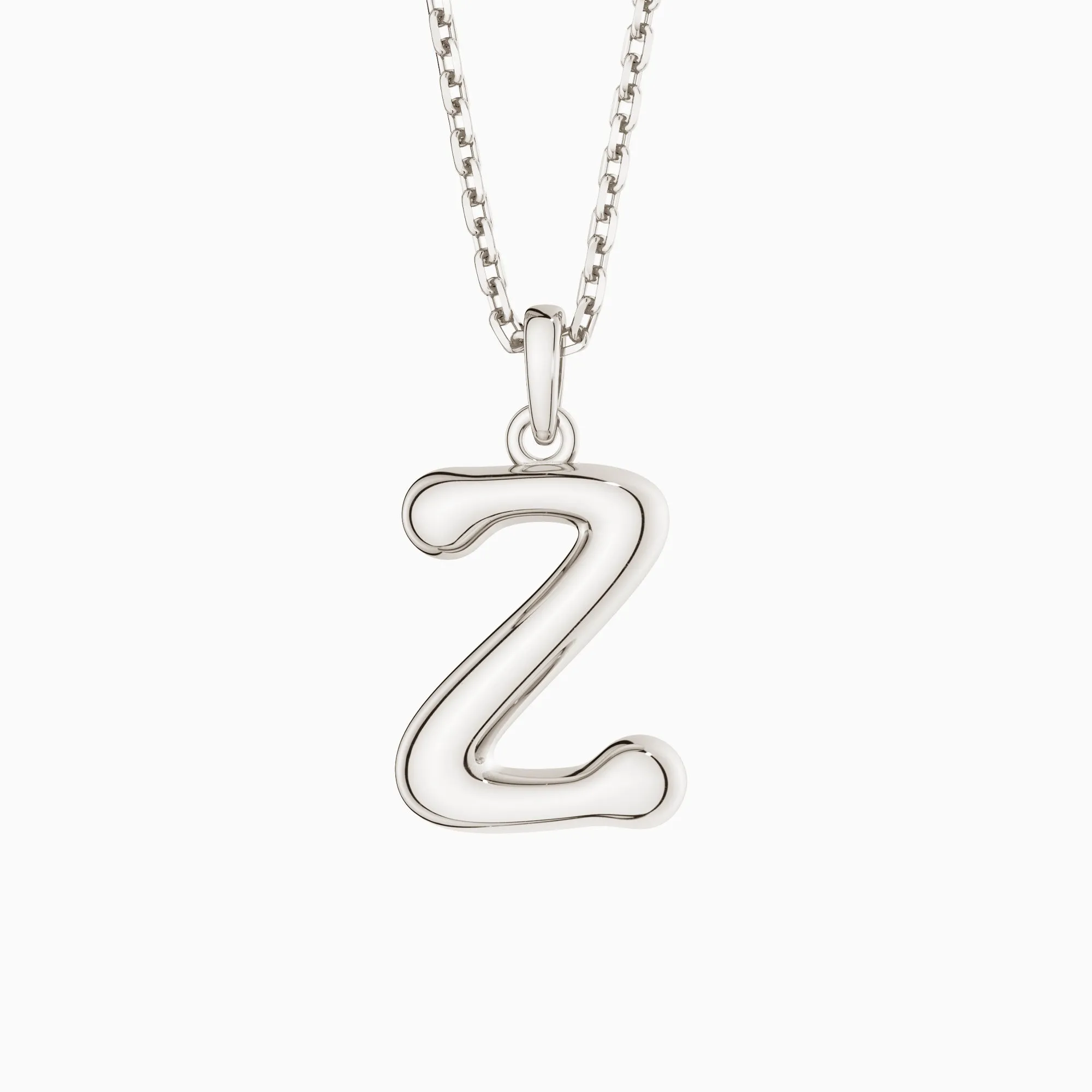 Bubble Initial Letter Z Pendant Necklace sold by Vanimy Jewelry product image thumbnail 4