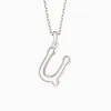 Bubble Initial Letter U Pendant Necklace sold by Vanimy Jewelry
