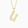 Bubble Initial Letter U Pendant Necklace sold by Vanimy Jewelry