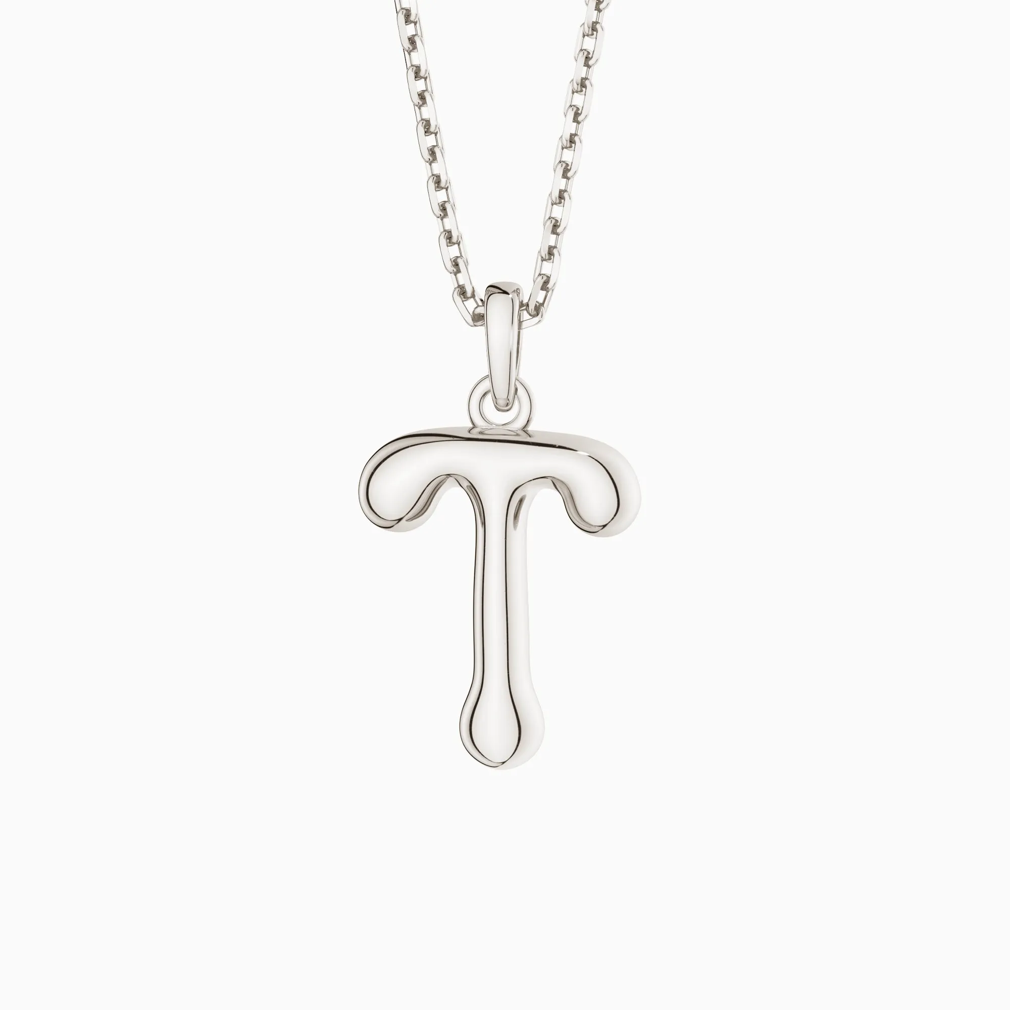 Bubble Initial Letter T Pendant Necklace sold by Vanimy Jewelry product image thumbnail 4