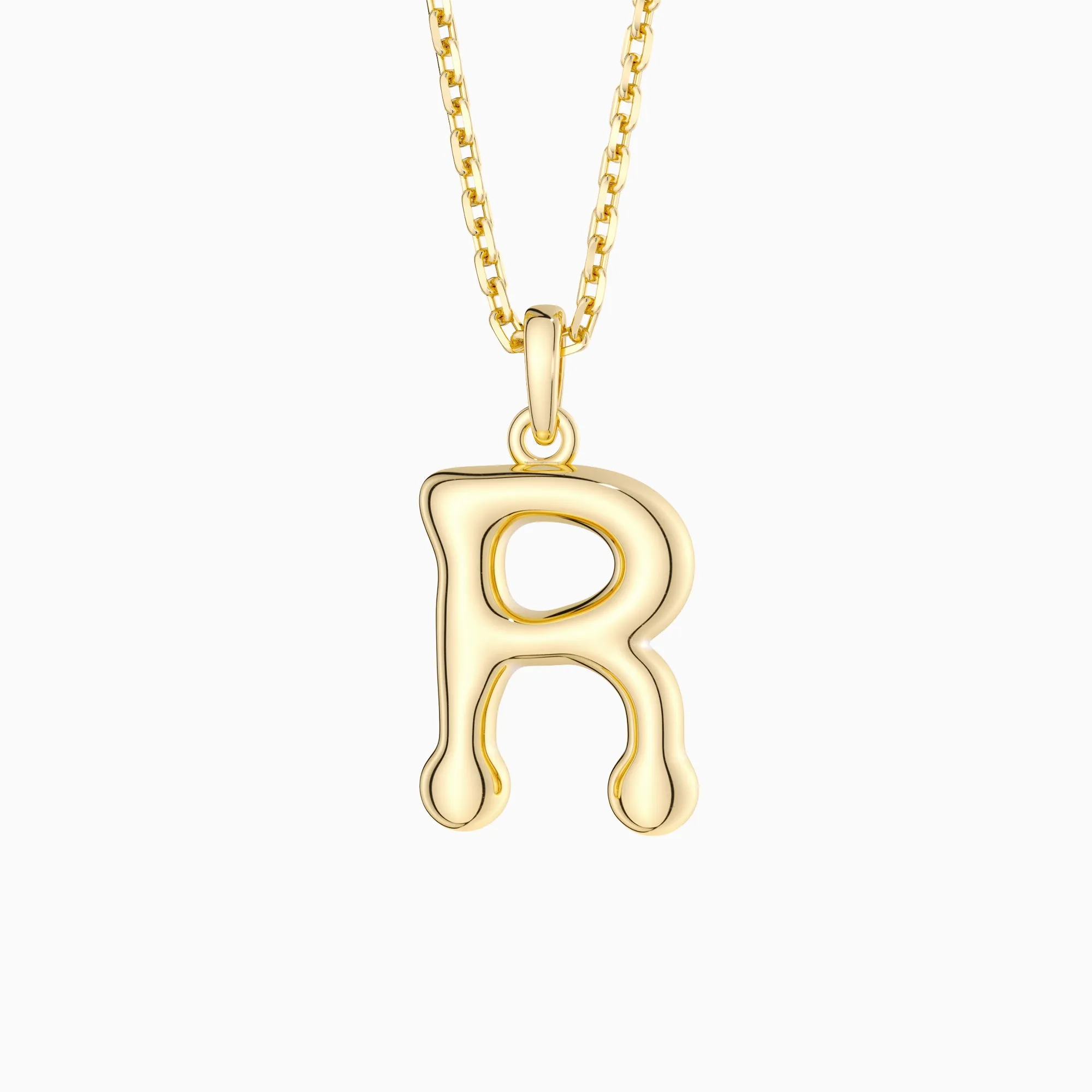 Bubble Initial Letter R Pendant Necklace sold by Vanimy Jewelry