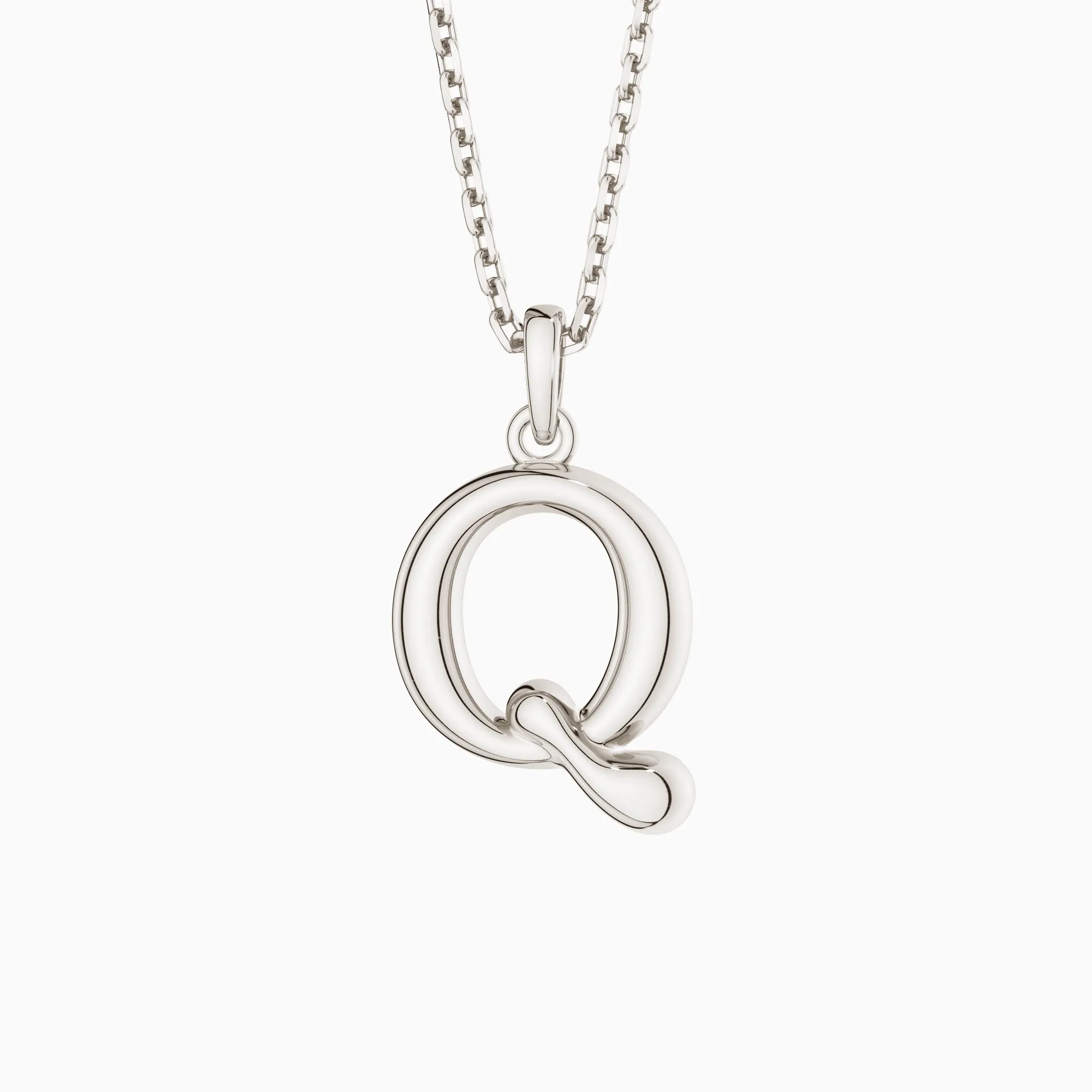 Bubble Initial Letter Q Pendant Necklace sold by Vanimy Jewelry product image thumbnail 4