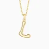 Bubble Initial Letter L Pendant Necklace sold by Vanimy Jewelry