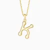 Bubble Initial Letter K Pendant Necklace sold by Vanimy Jewelry