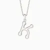 Bubble Initial Letter K Pendant Necklace sold by Vanimy Jewelry