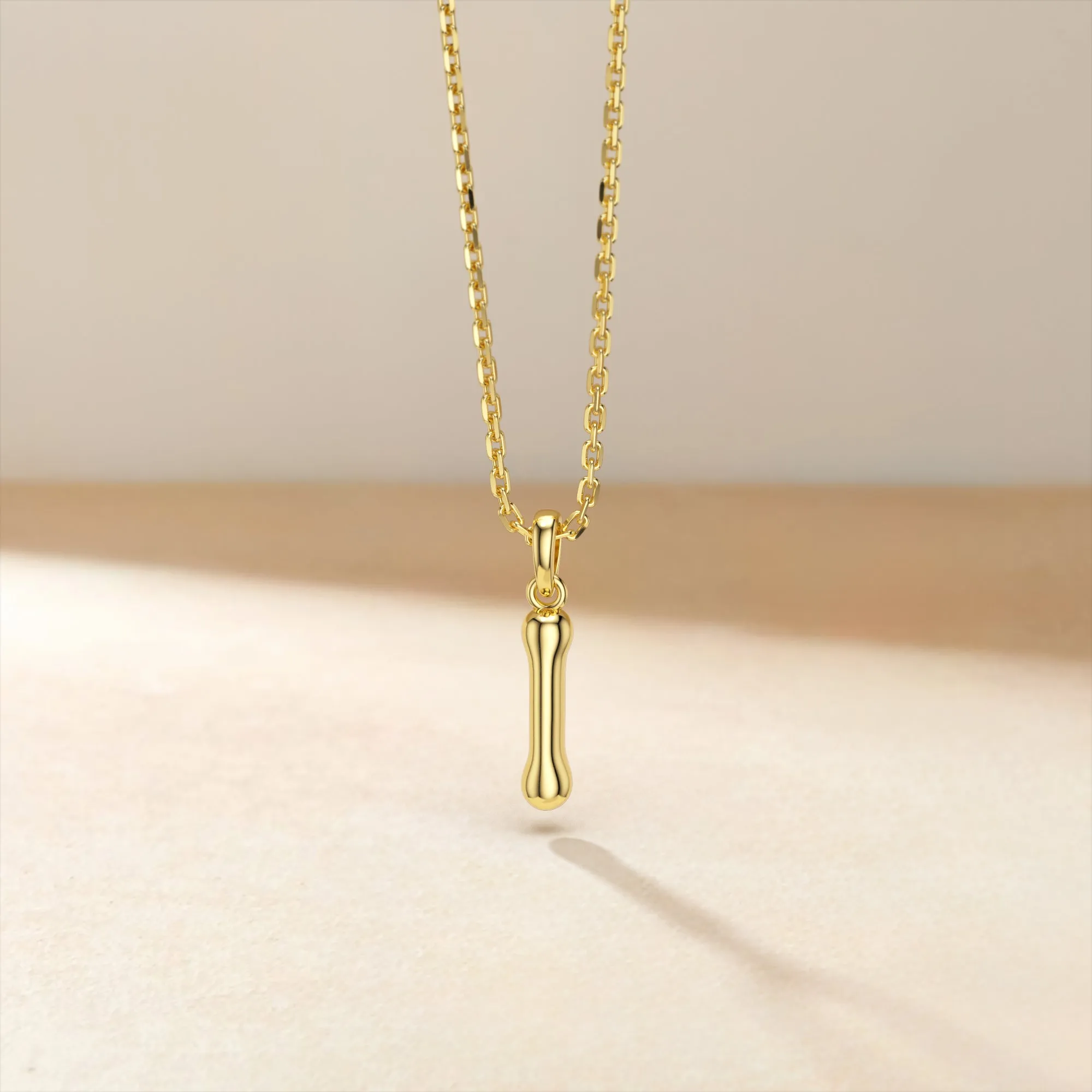 Bubble Initial Letter I Pendant Necklace sold by Vanimy Jewelry product image thumbnail 2